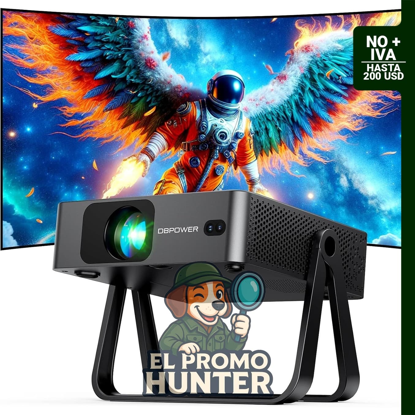 Mini proyector inteligente DBPOWER N5 con WiFi y Bluetooth, compatible con Netflix y YouTube.