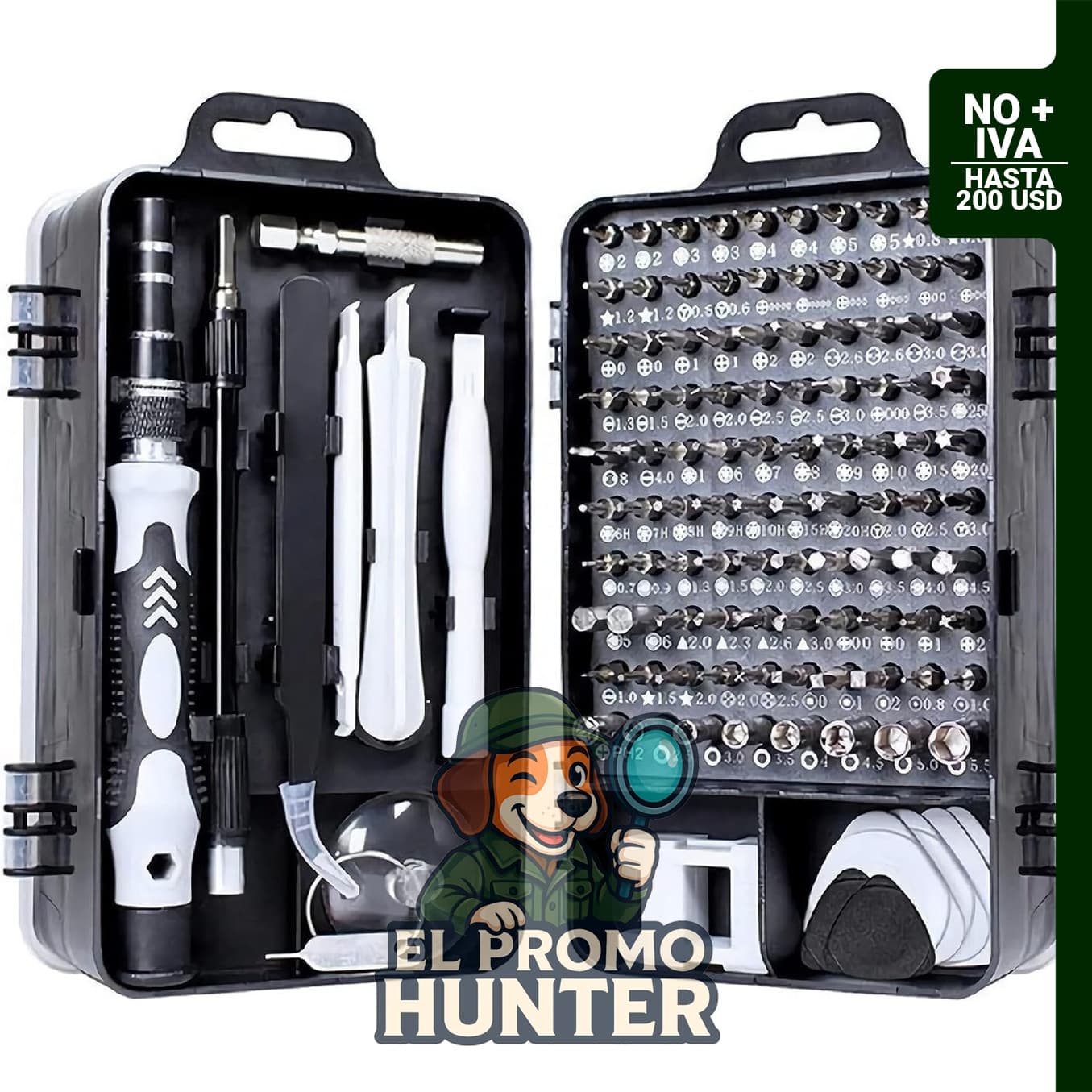 Juego de destornilladores de precisión jiaozimifan 115 en 1, kit de herramientas de reparación magnética.