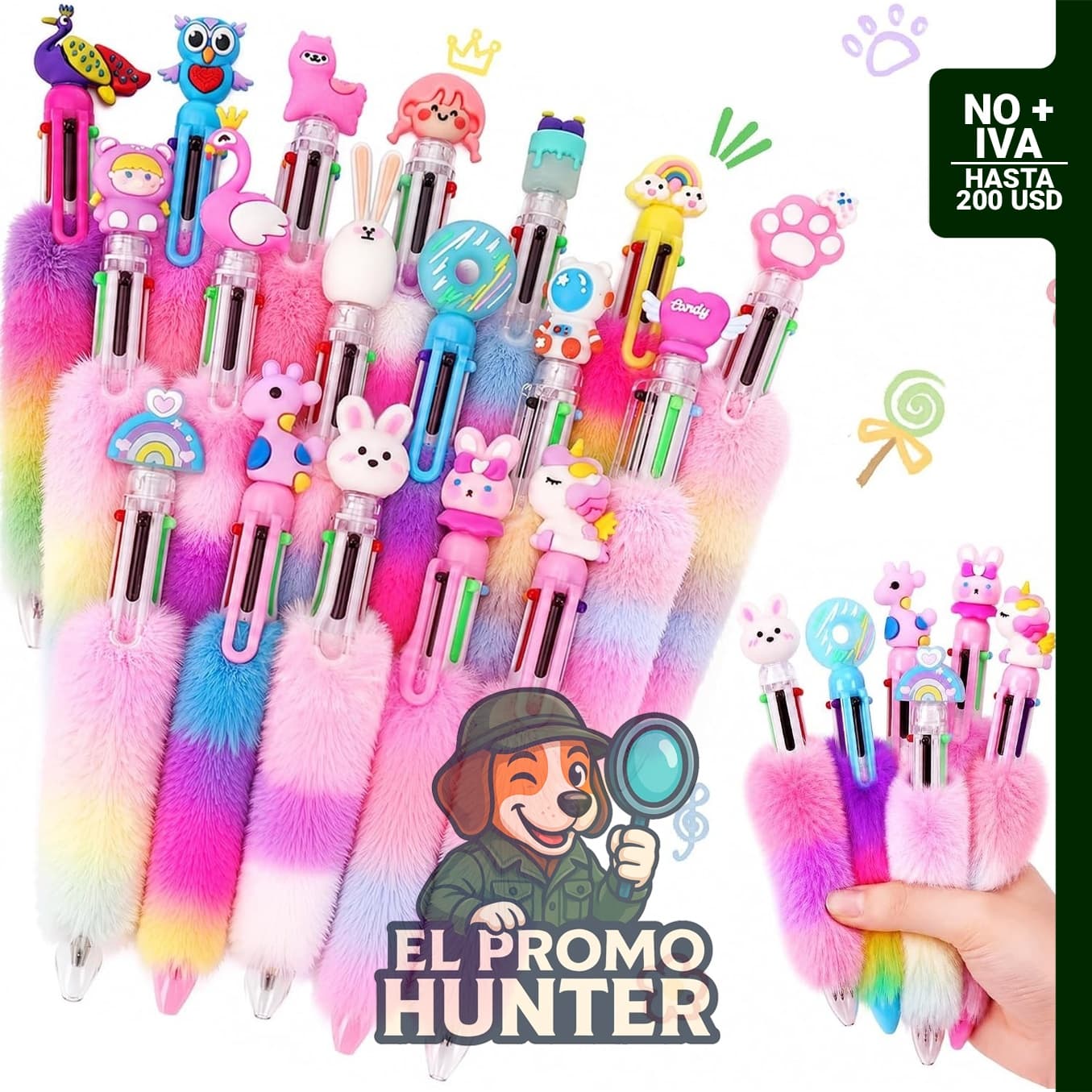 CZWZ bolígrafos multicolor 6 en 1, tinta surtida, ideales para manualidades y fiestas infantiles.
