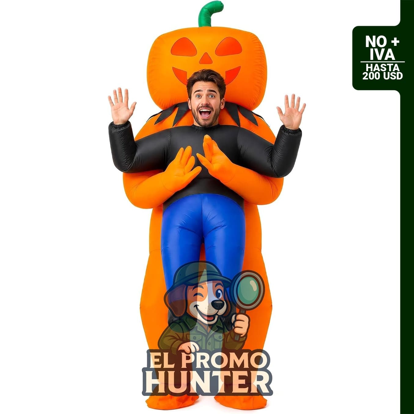 Disfraz inflable de calabaza monstruo HOPOCO para adultos.