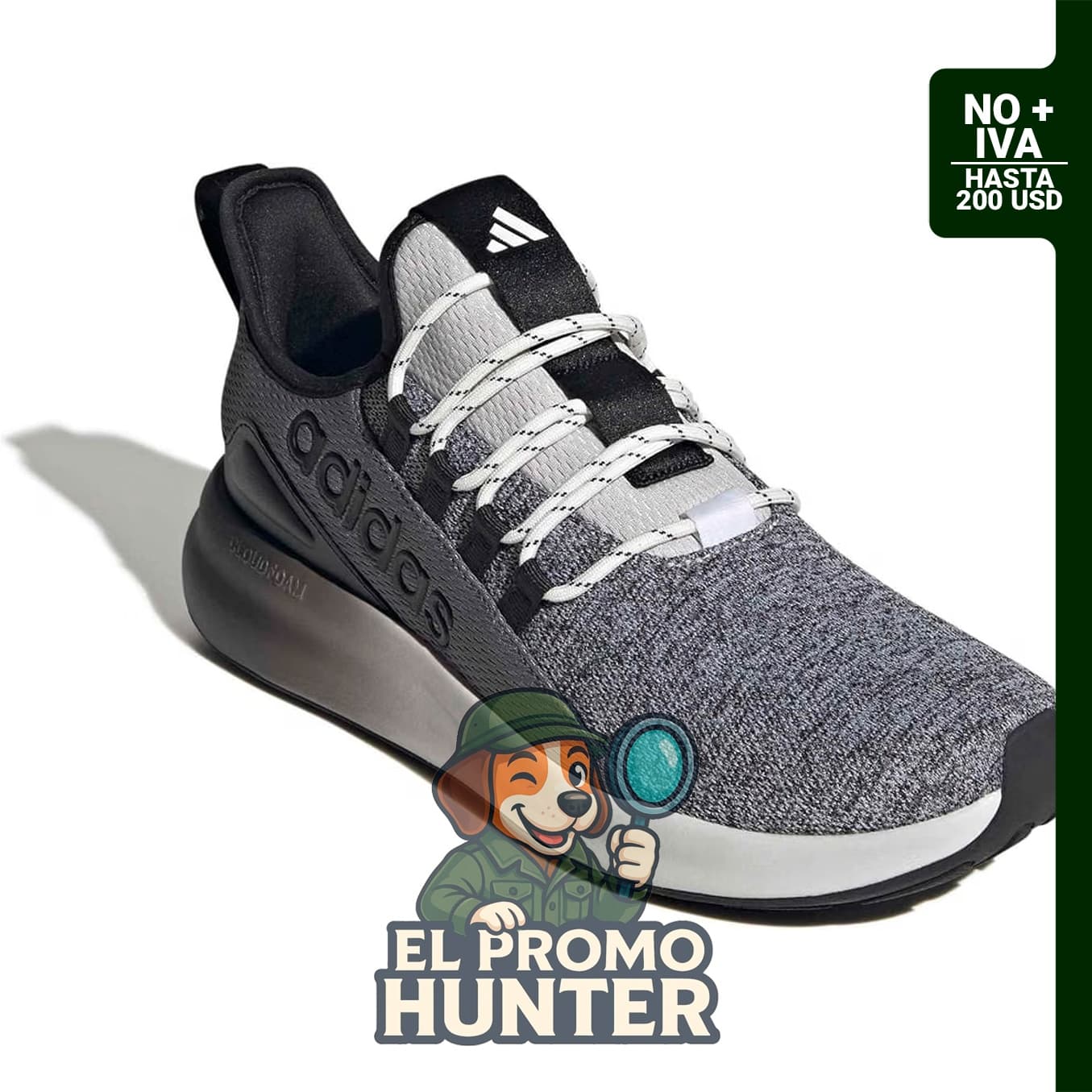 Zapatillas adidas Lite Racer Adapt 8.0 para hombre, color negro.
