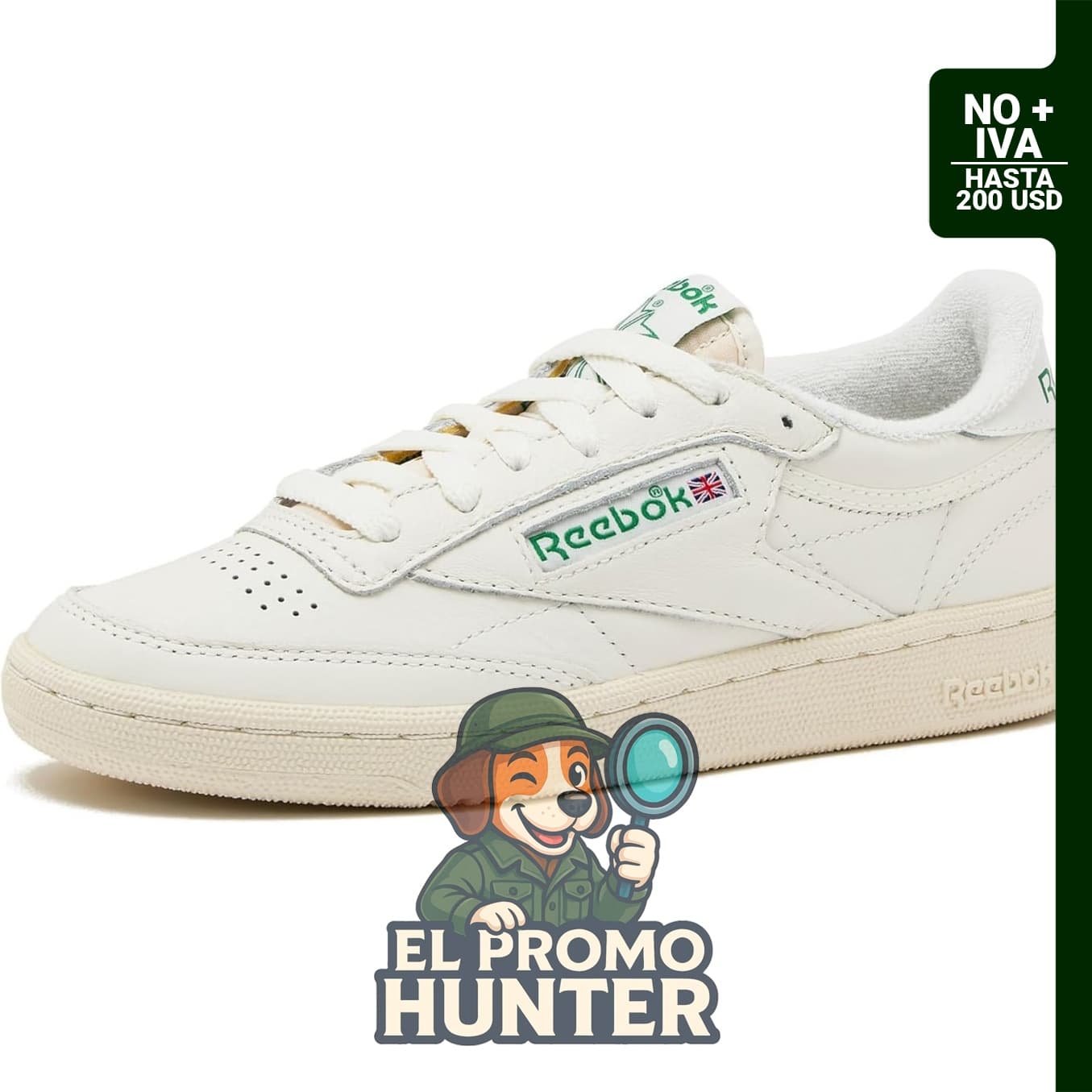 Zapatillas Reebok Club C 85 Vintage para mujer, color blanco, tallas de 5 a 11.