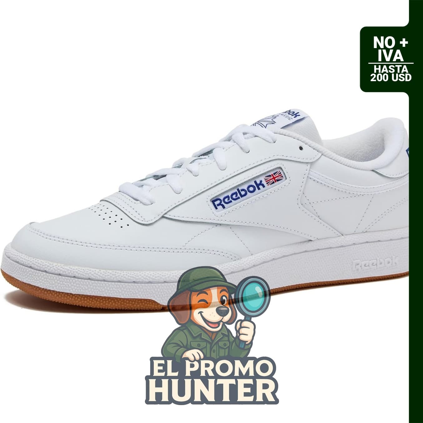 Reebok Club C 85 - Zapatos de tenis para hombre, zapatillas casuales en color blanco.