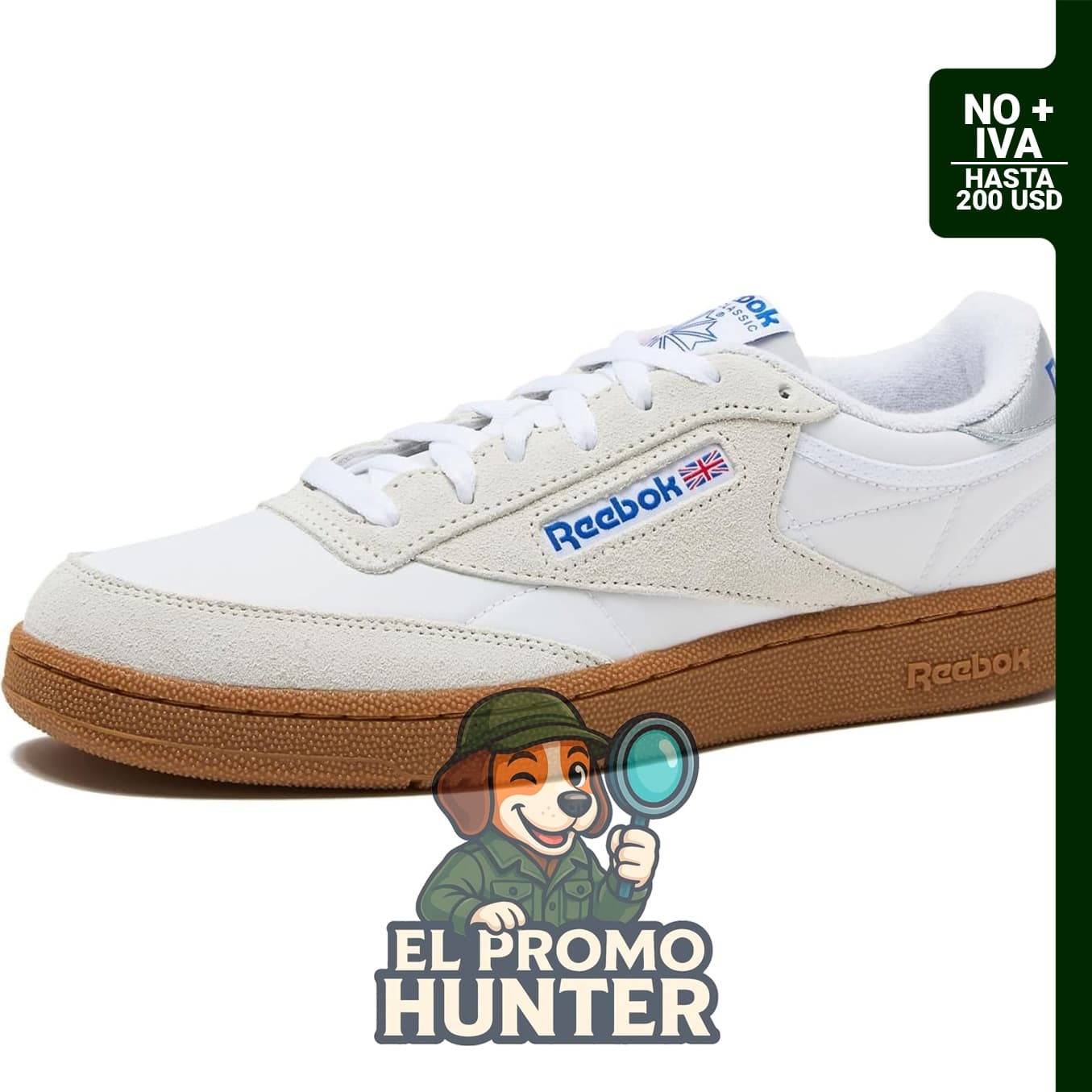 Reebok Club C 85 - Zapatos de tenis para hombre, zapatillas casuales en color blanco.
