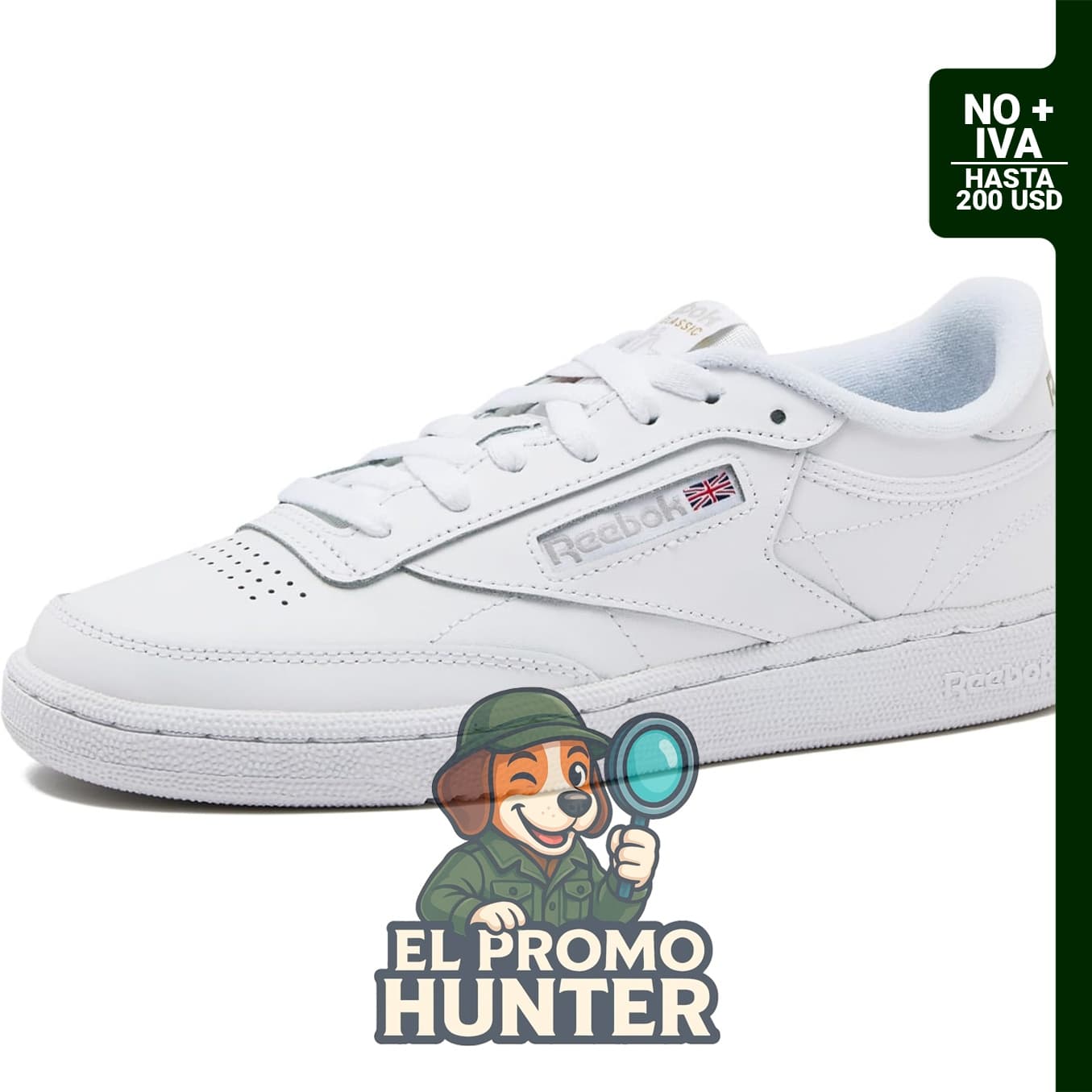 Reebok Club C 85 - Zapatos de tenis para hombre, zapatillas casuales en color blanco.