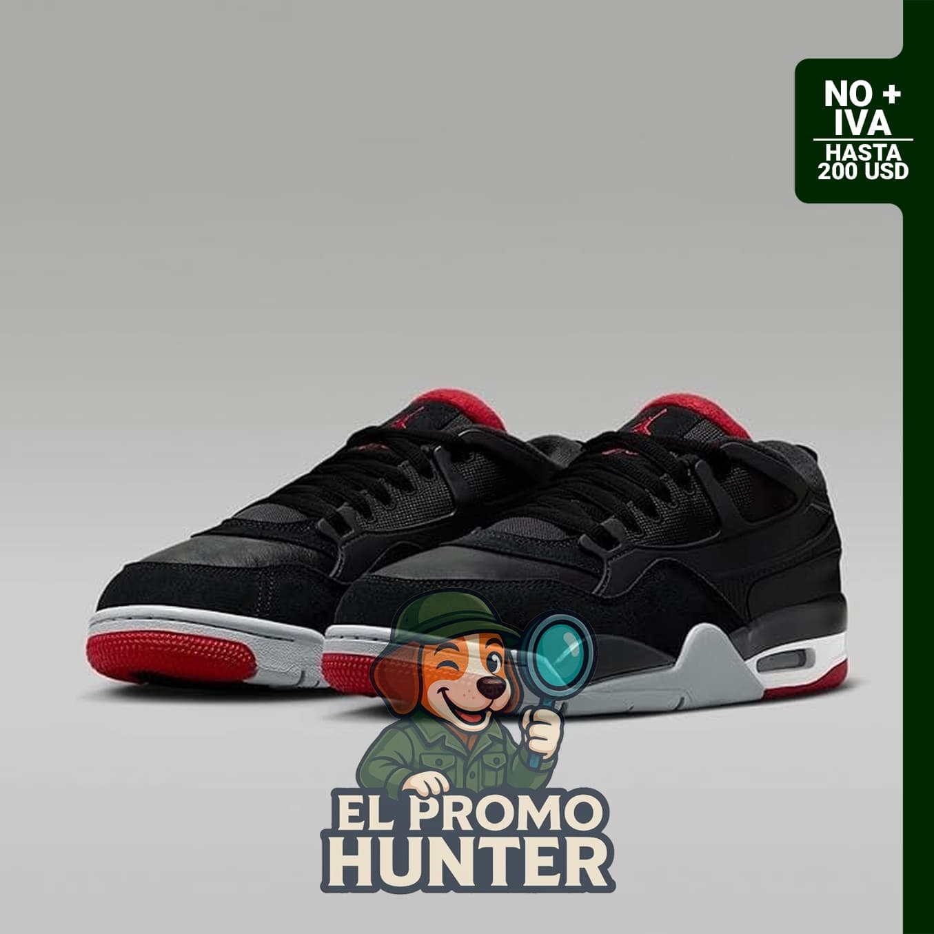 Nike Air Jordan 4 RM - Tenis para hombre, modelo FQ7939-060 en negro, antracita y rojo universitario.