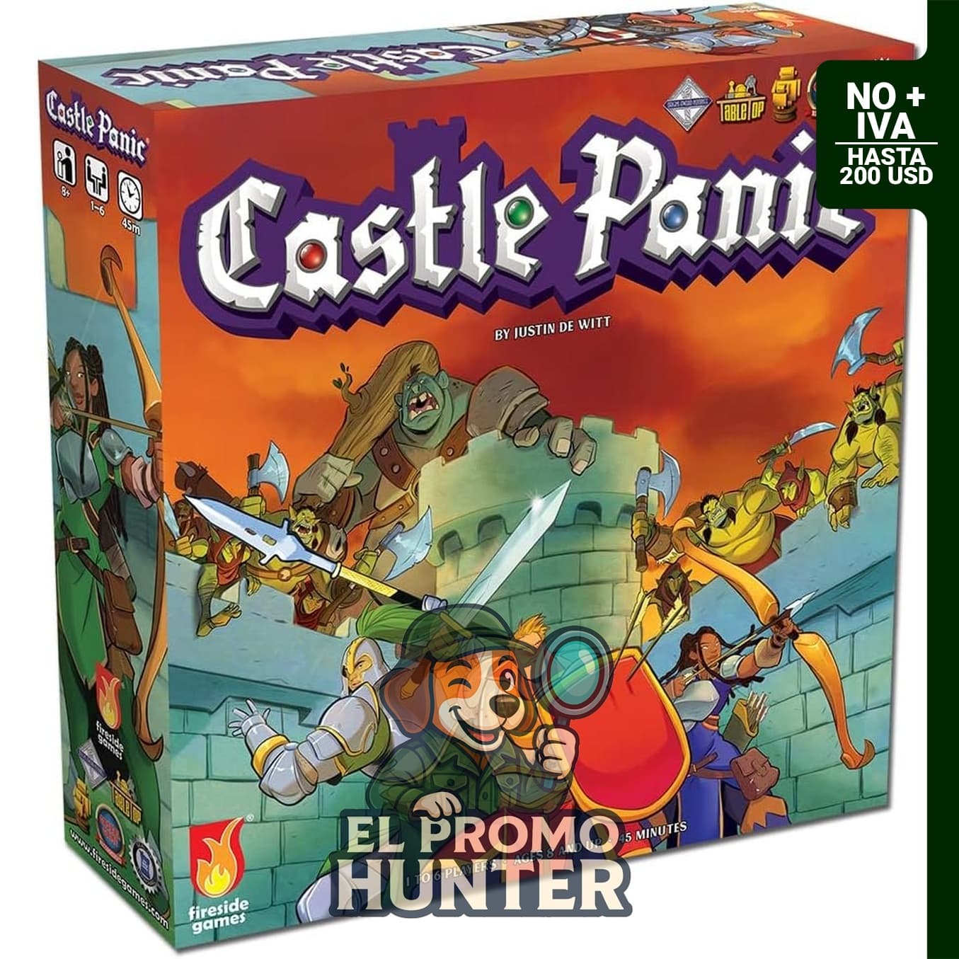 Fireside Games Castle Panic 2ª edición, juego de mesa de fantasía.