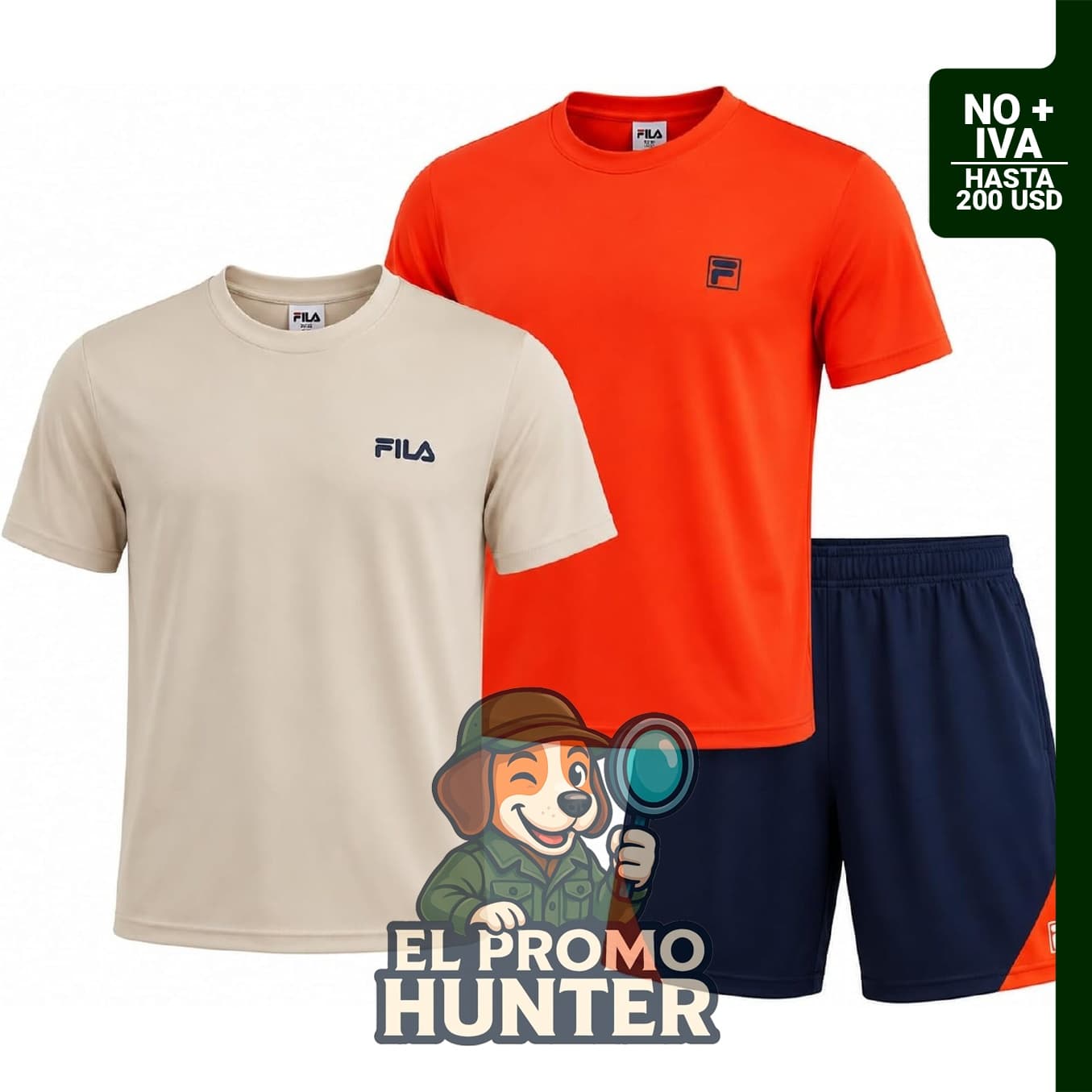 Conjunto de pantalones cortos para niños Fila, incluye 3 piezas: camisetas gráficas de manga corta y pantalones cortos de baloncesto de malla.