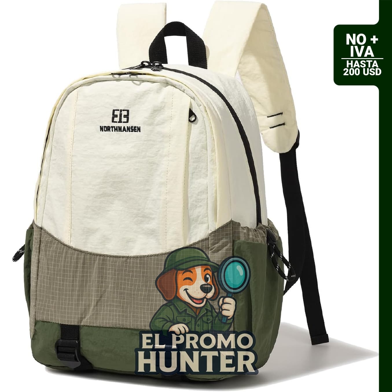 Mochila de senderismo de 15 litros, impermeable y ultraligera, con múltiples bolsillos.