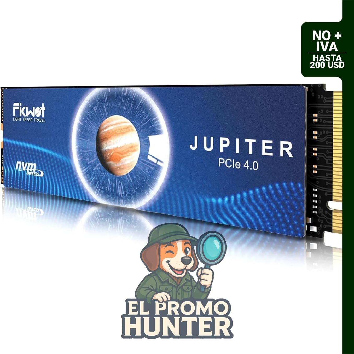 Fikwot FX991 M.2 SSD 1TB NVMe, unidad de estado sólido interna M2 2280 PCIe Gen 4x4 con lectura de hasta 7100MB/s.