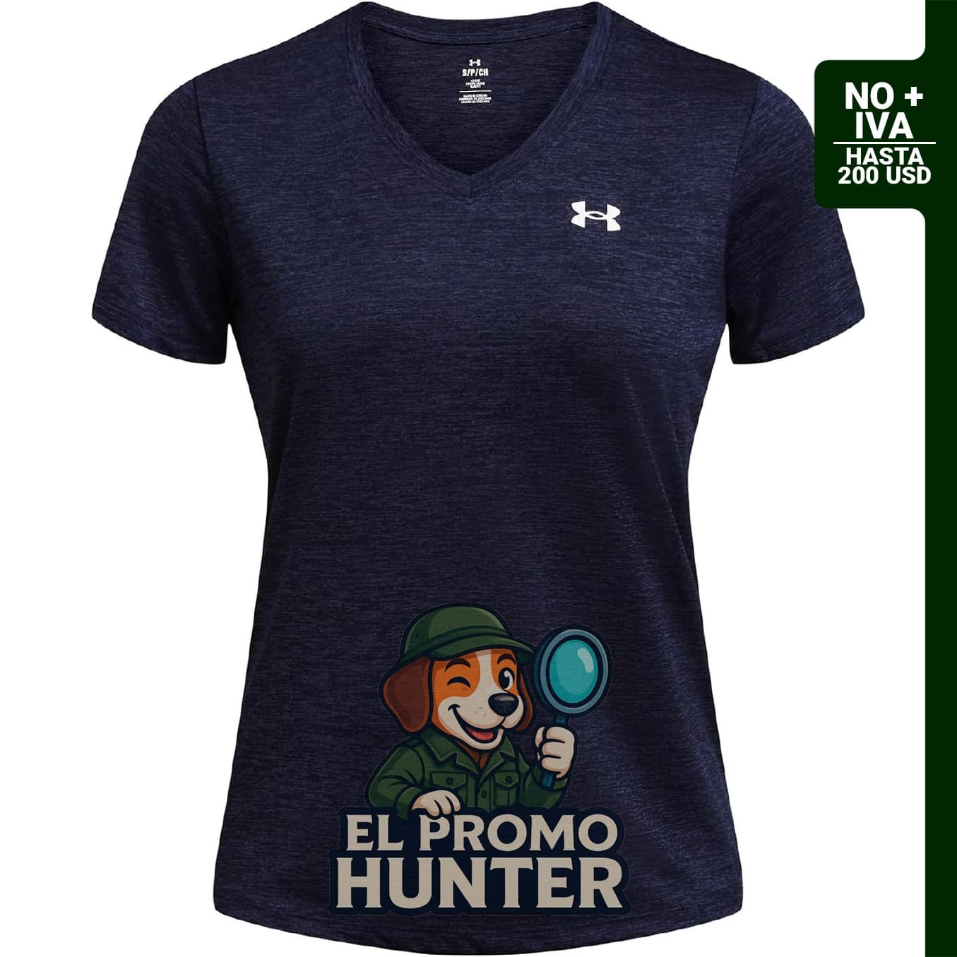 Under Armour Camiseta Tech Twist de manga corta con cuello en V para mujer.
