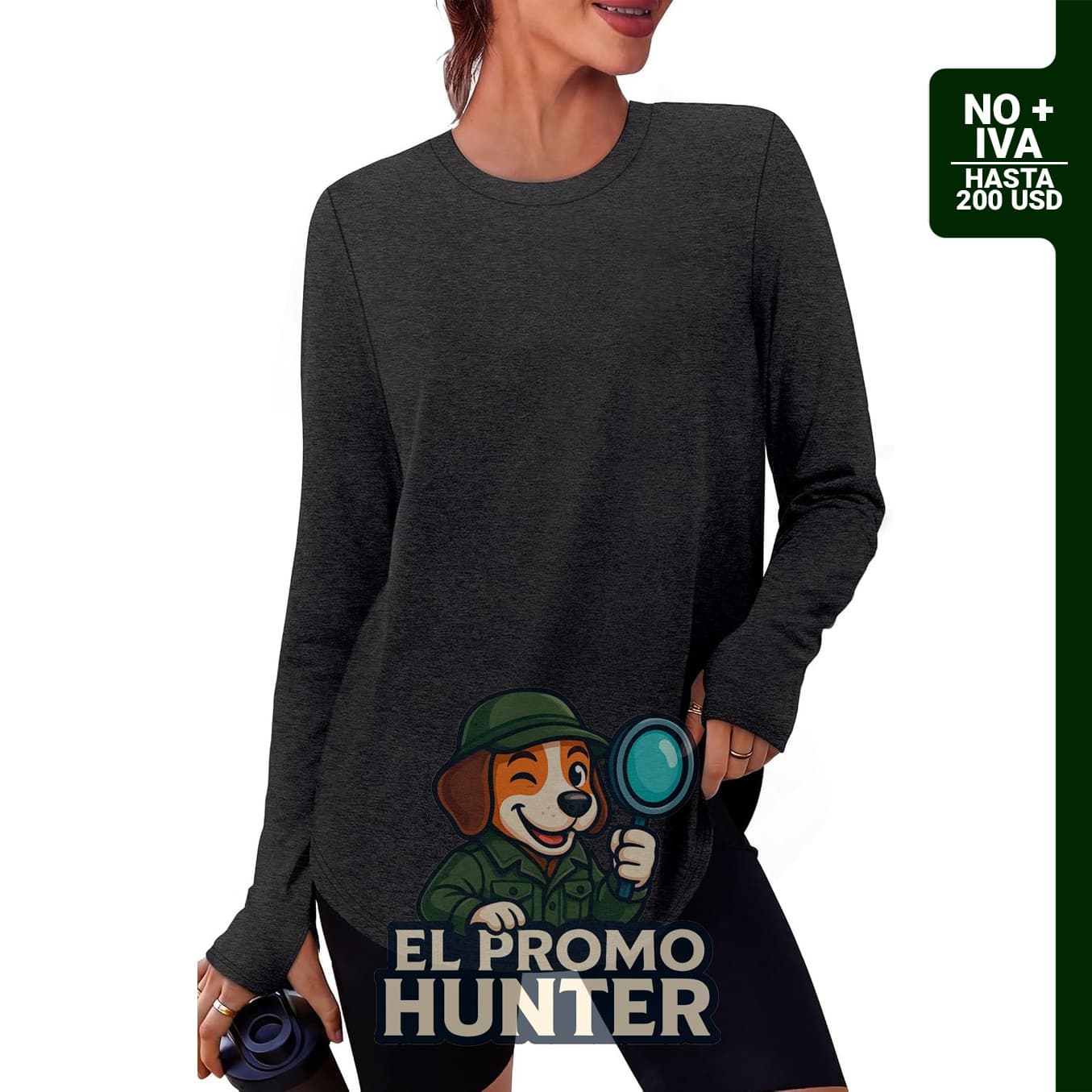 NIASHOT Camisetas de entrenamiento para mujer, manga larga, con agujeros para el pulgar y protección UPF 50+.