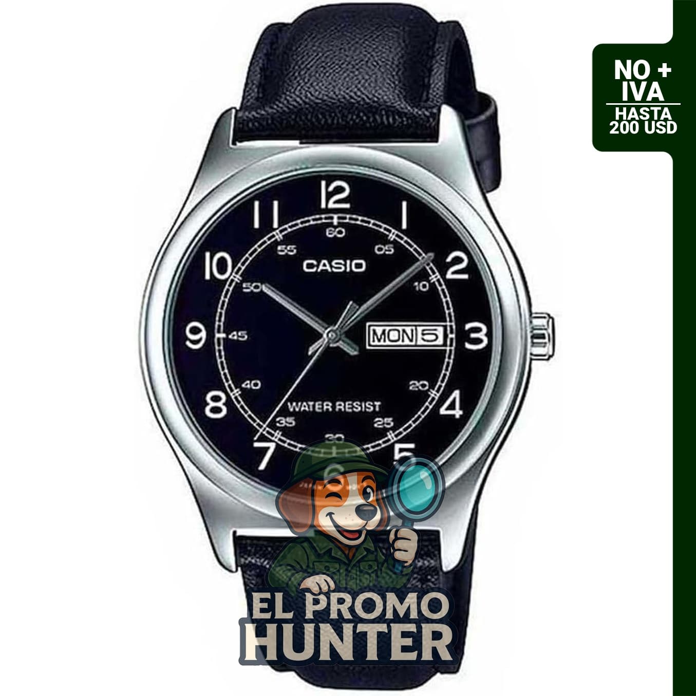 Reloj Casio MTP-V006L1B2, color negro, tamaño único.