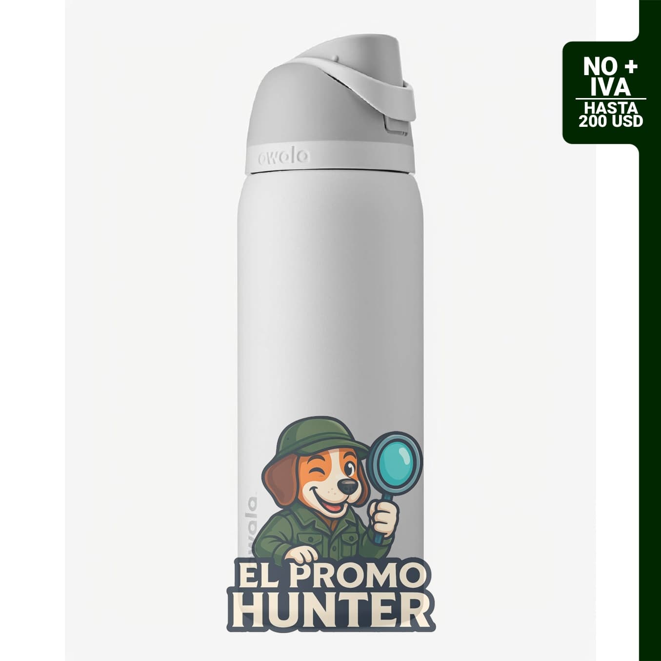 Botella de agua aislada de acero inoxidable Owala FreeSip, 32 oz (946 ml), sin BPA.