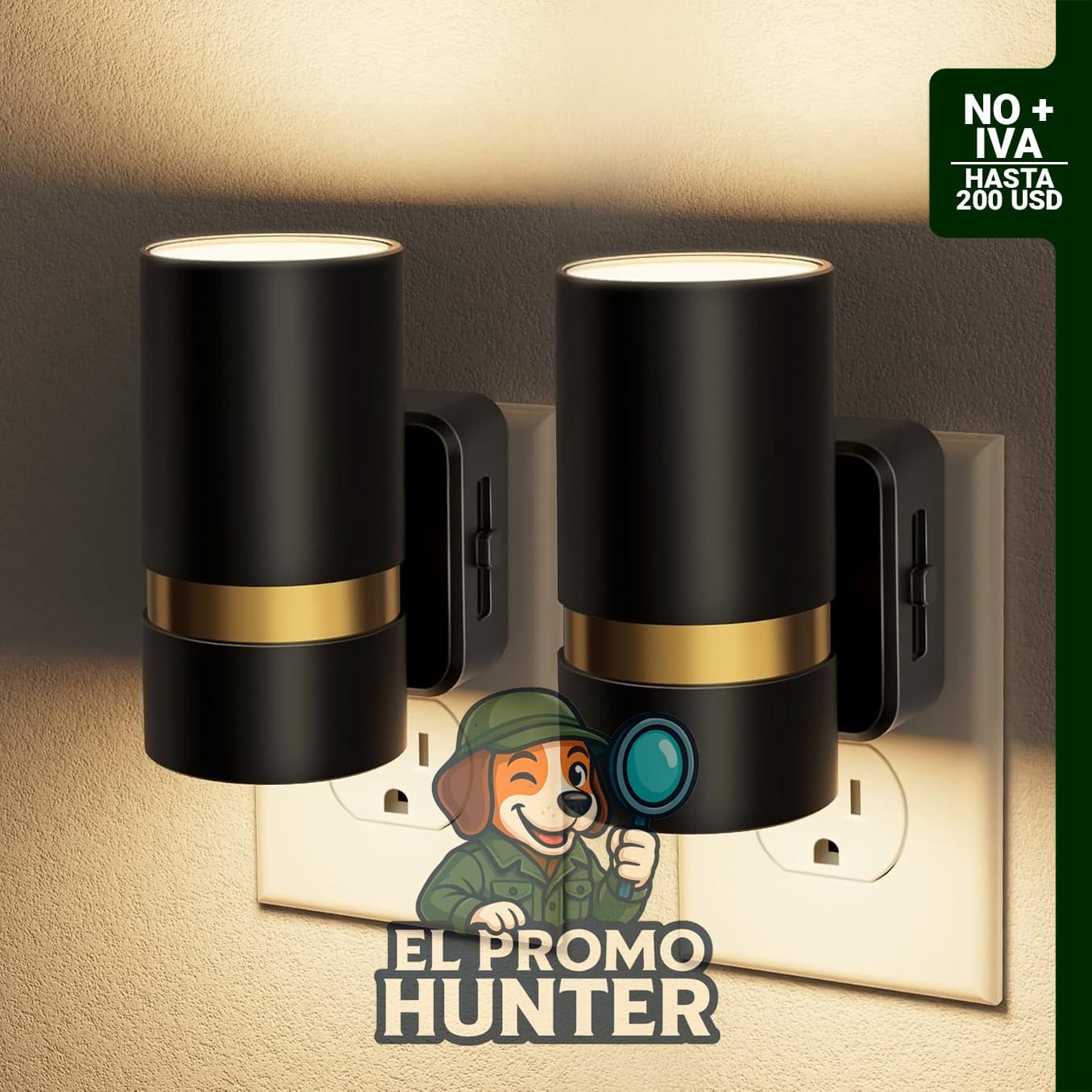 JandCase luz nocturna enchufable para pared.