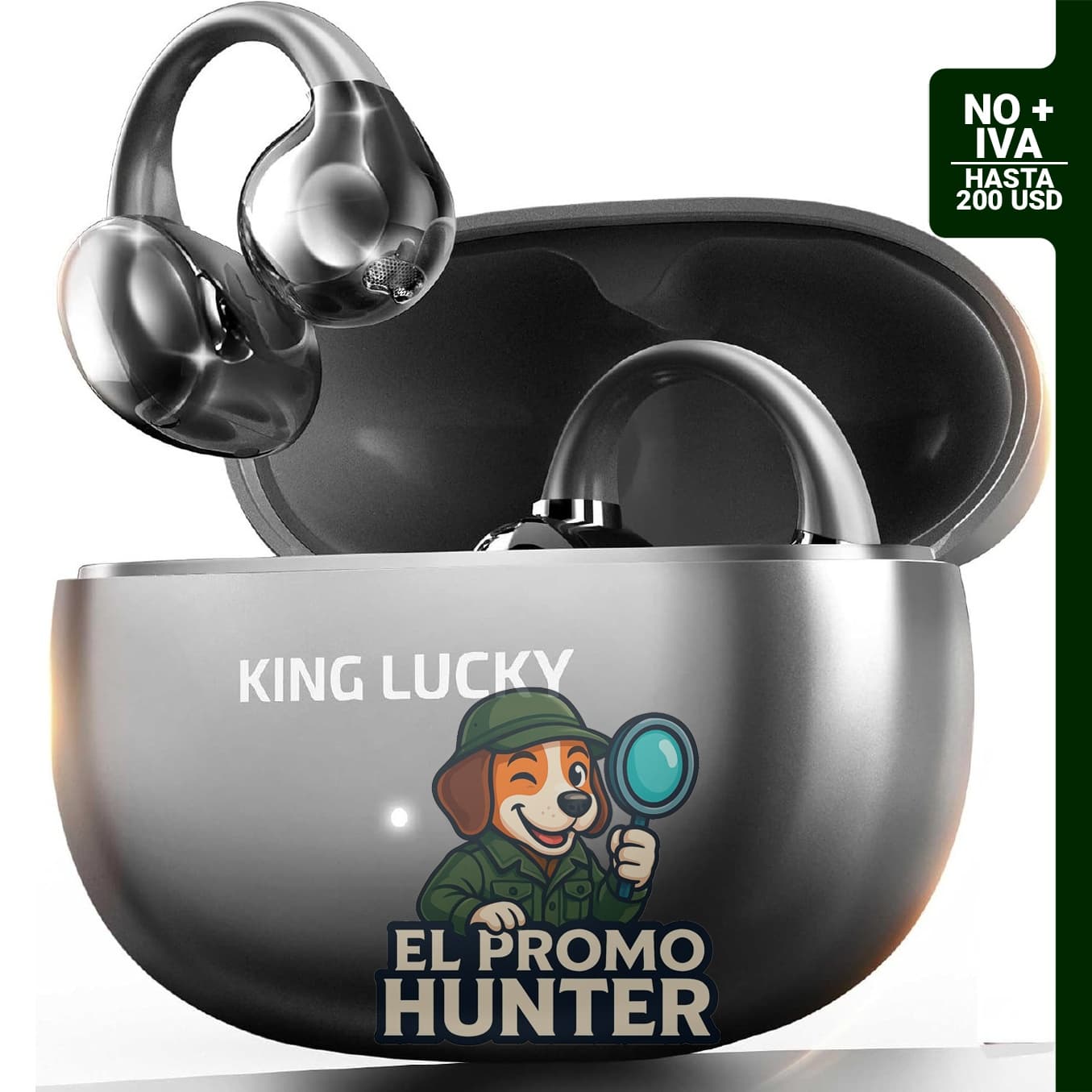 King Lucky Auriculares inalámbricos Bluetooth 6.0 con micrófono, reproducción de 50 horas, IPX5 impermeables.