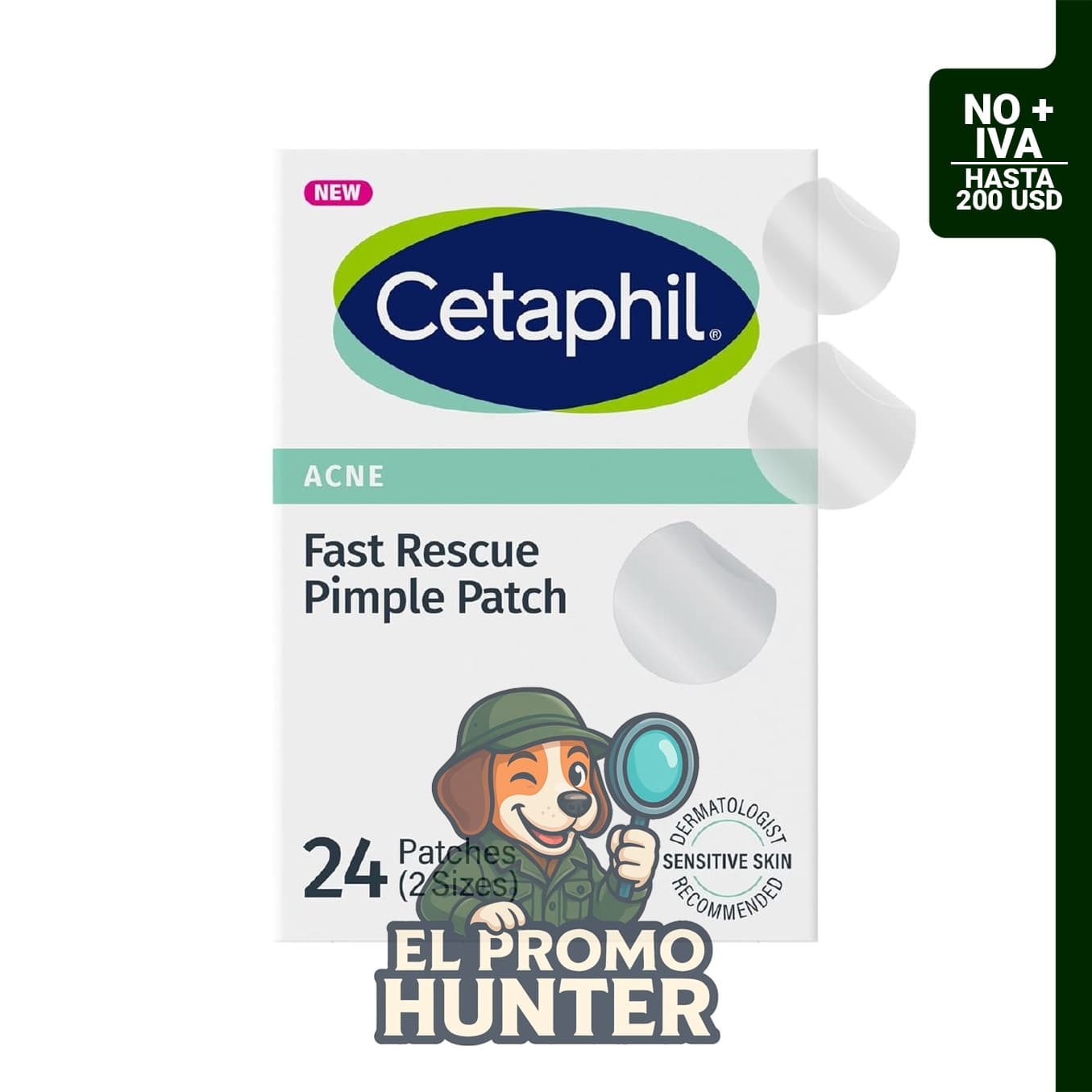 Cetaphil Parches para el acné con ácido salicílico y CICA.