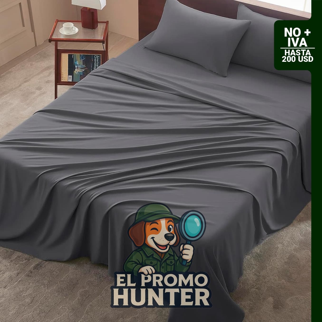 Juego de sábanas tamaño King de 4 piezas, transpirables y suaves.