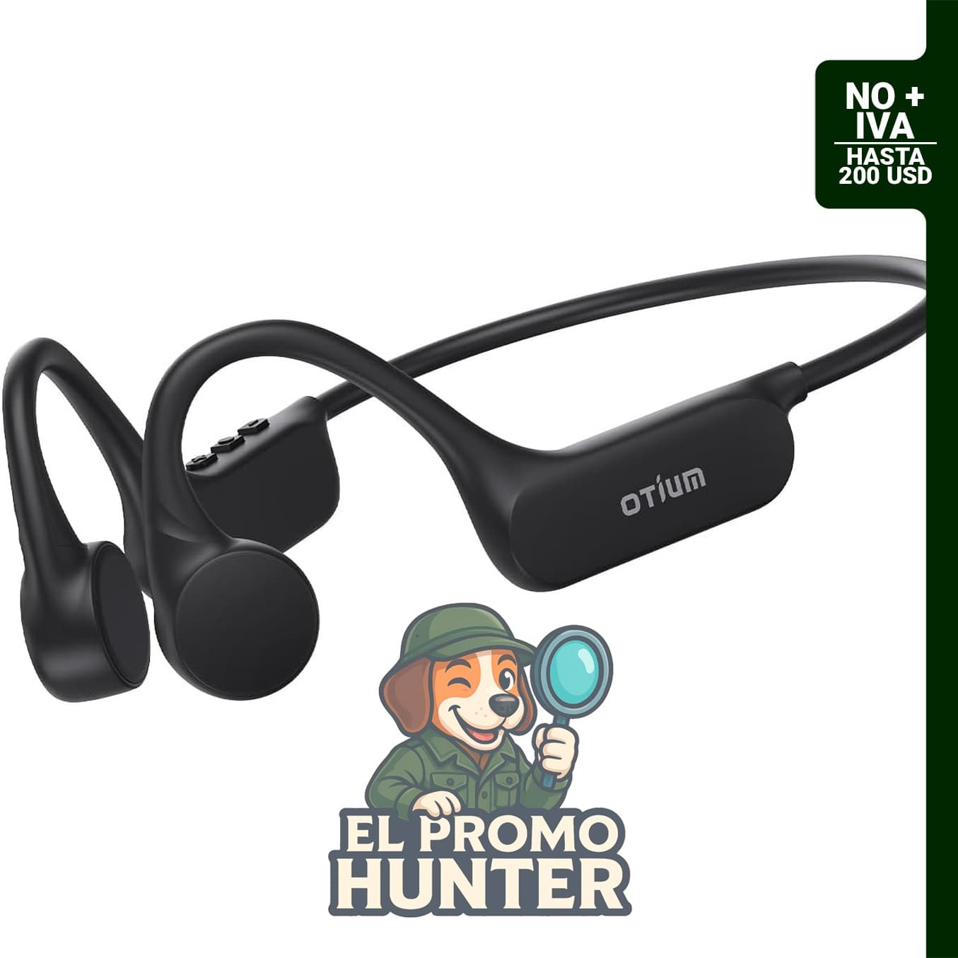 Otium Auriculares de conducción ósea, híbridos estéreo abiertos.
