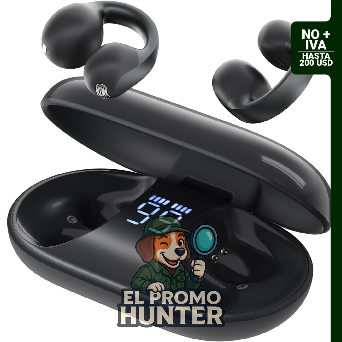 Auriculares abiertos Bluetooth 6.0 X7 con diseño de clip.