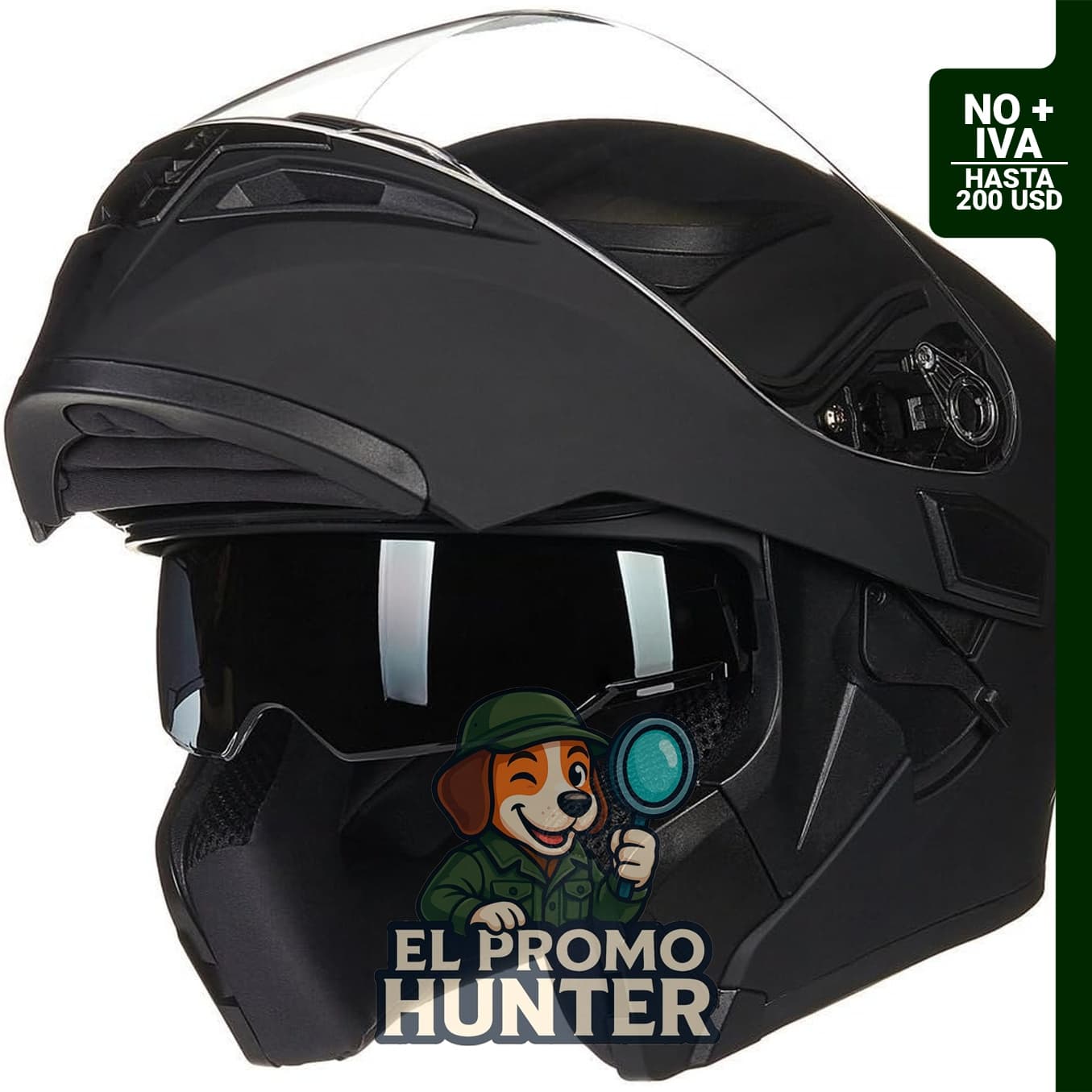 ILM 902 - Casco modular de cara completa con visera doble para motocicleta, aprobado por el Departamento de Transporte de EE. UU.