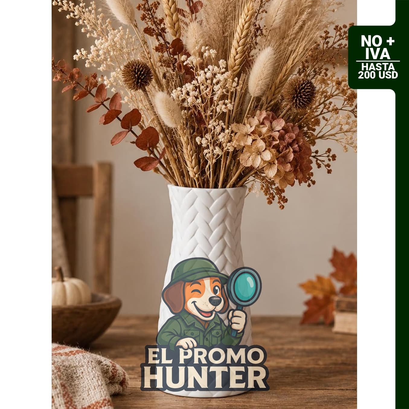 NUPTIO Florero de cerámica blanca de 22 cm (8.6 in) de alto, jarrón decorativo moderno para el hogar.