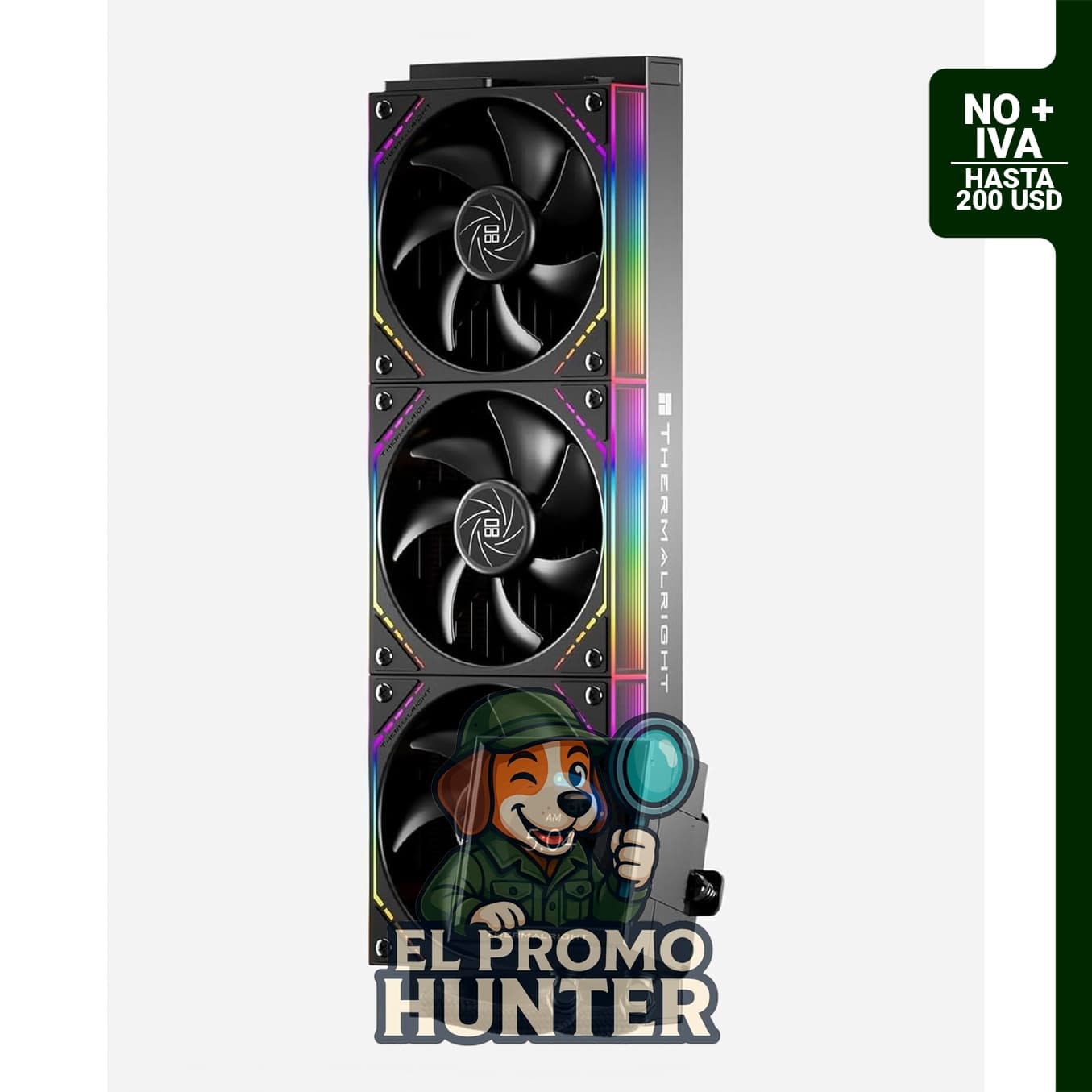 Thermalright Peerless Vision 360 ARGB, enfriador AIO de CPU con pantalla LCD IPS de 3.95'' y resolución 480x480.
