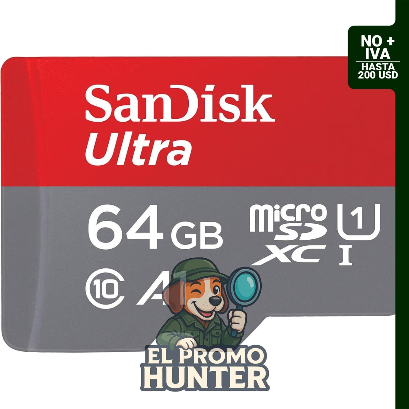 SanDisk Tarjeta de memoria Ultra microSDXC UHS-I de 64 GB, velocidad de hasta 140 MB/s, C10, U1, A1.