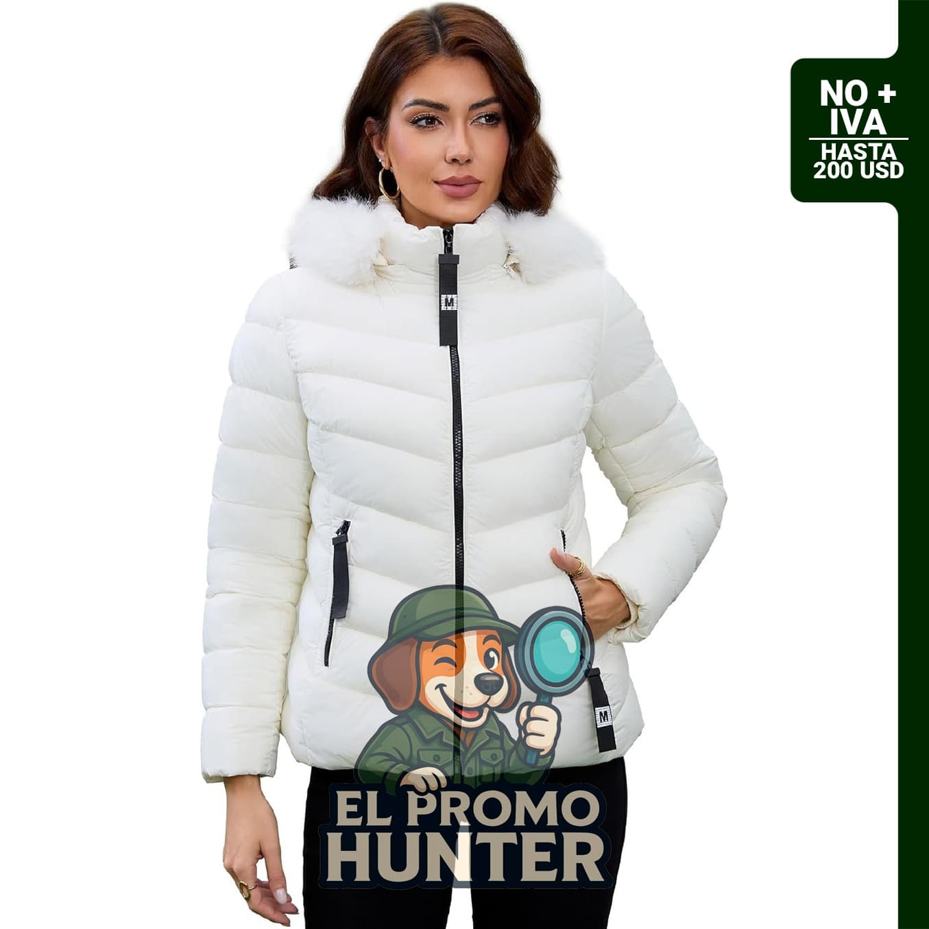 Chaqueta puffer brillante para mujer, acolchada y ligera, ideal para invierno.