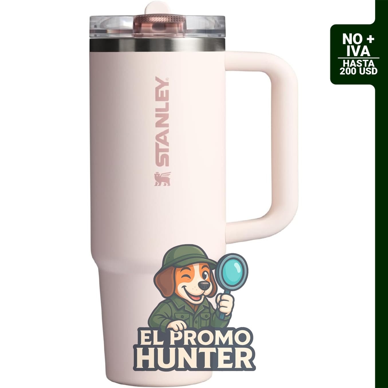 STANLEY Quencher ProTour, vaso con pajilla de 30 onzas (887 ml) en color cuarzo rosa.
