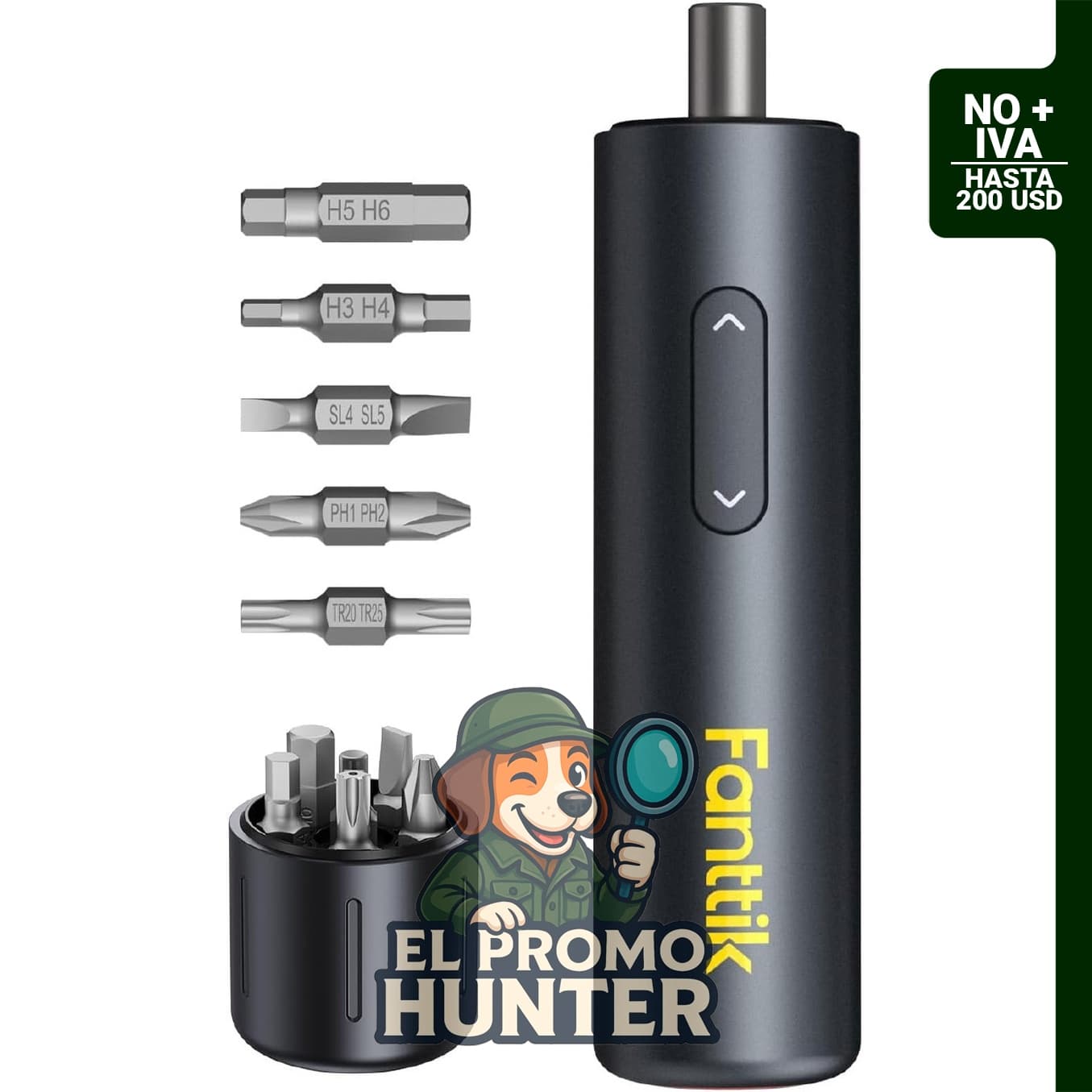 Fanttik S1 Capsule - Destornillador inalámbrico eléctrico en color gris.