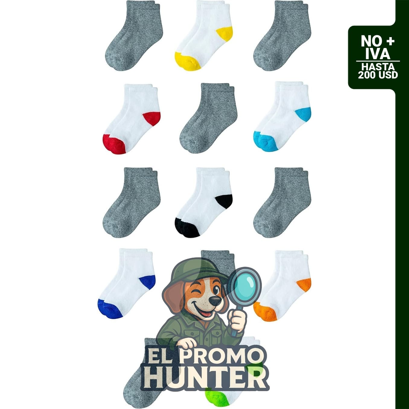 Amazon Essentials Calcetines tobilleros de algodón unisex para niños y niños pequeños, acolchados, 14 pares.