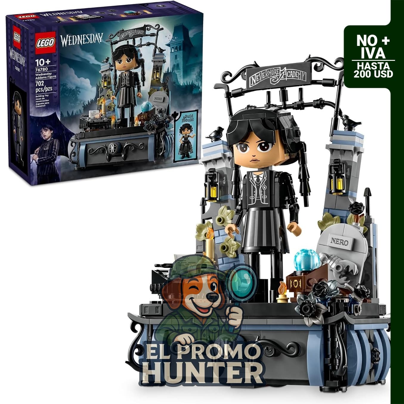 LEGO Figura Wednesday Addams, juguete de construcción para coleccionistas a partir de 10 años.