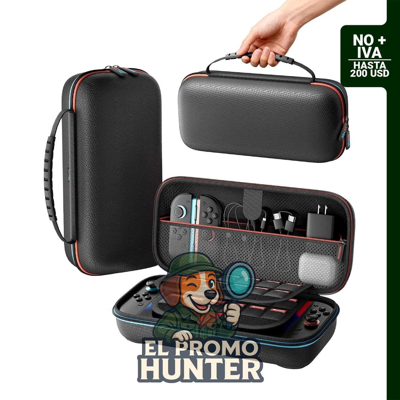 VOYEE Funda rígida de transporte para Nintendo Switch 2 con capacidad para 24 juegos.