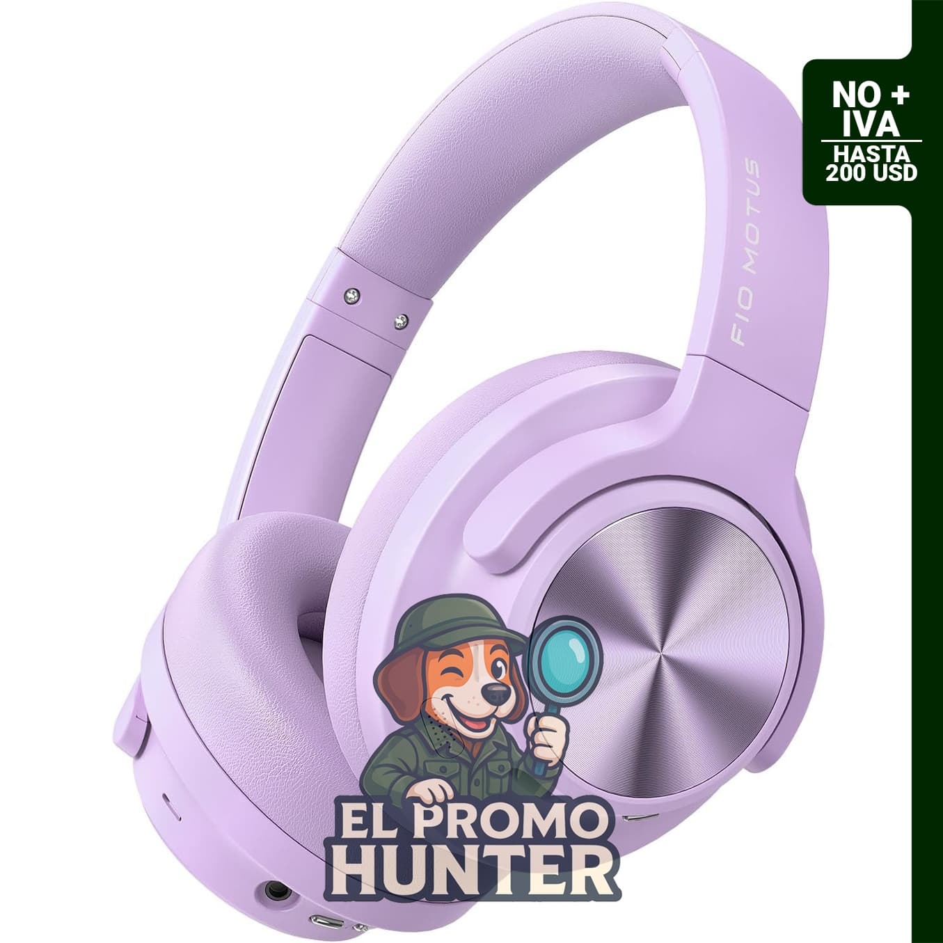 Auriculares Bluetooth inalámbricos sobre la oreja con cancelación de ruido y 130 horas de reproducción.