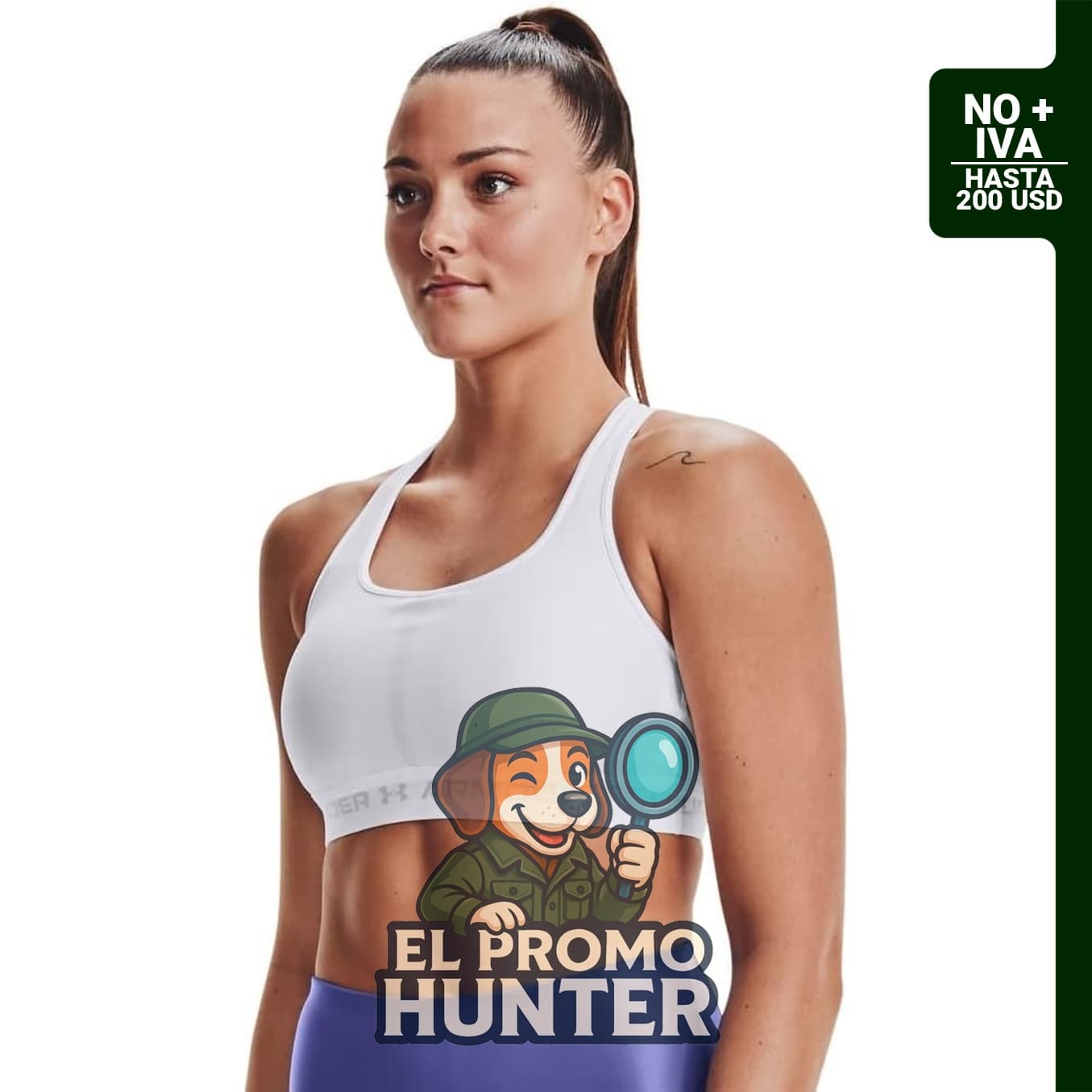Brasier deportivo de medio impacto con espalda cruzada para mujer de Under Armour.