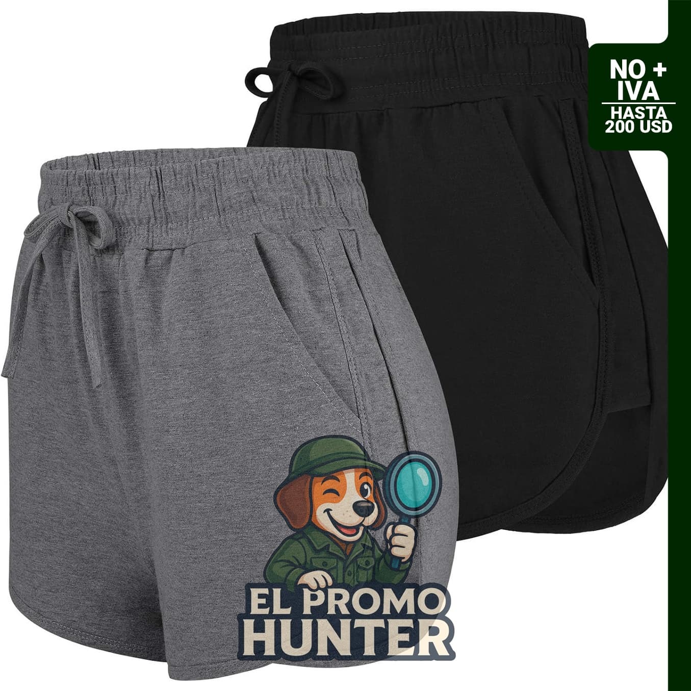 URATOT - Shorts de yoga de algodón para mujer, paquete de 2 unidades, con cintura elástica y bolsillos.