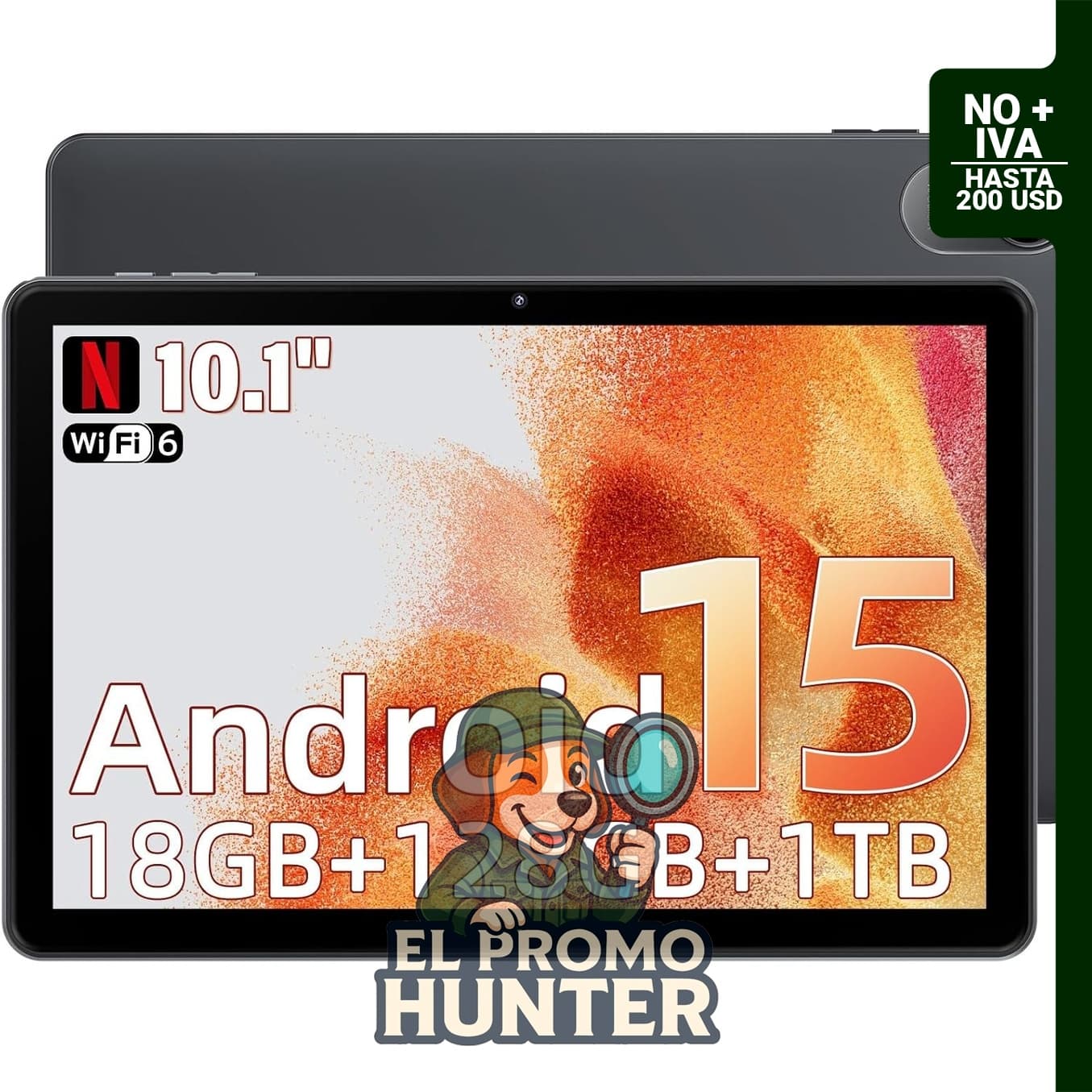 UBDXBD Tablet de 10 pulgadas, Android 15, modelo 2026.