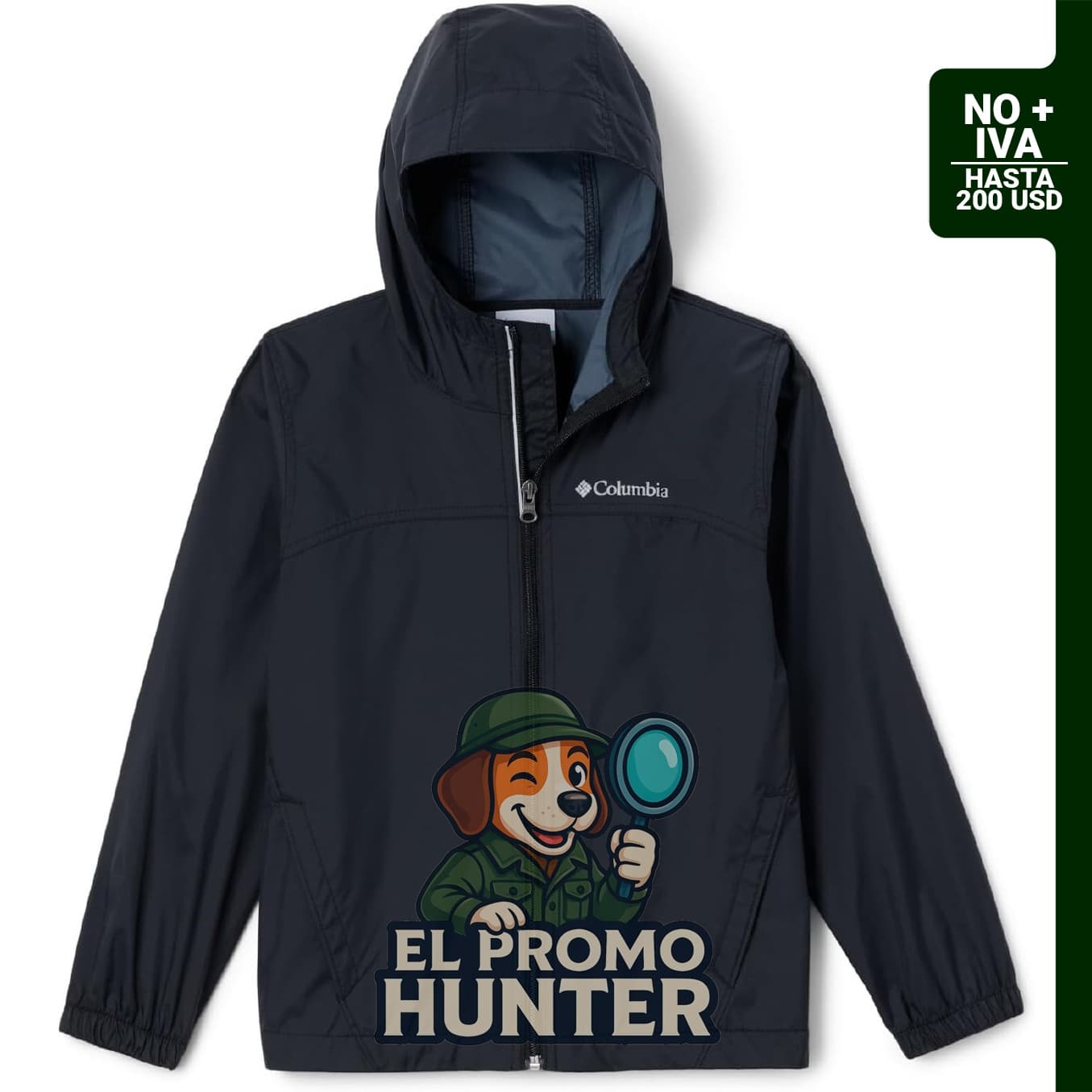 Columbia Chaqueta impermeable Glennaker para niño, diseñada para protección contra la lluvia.