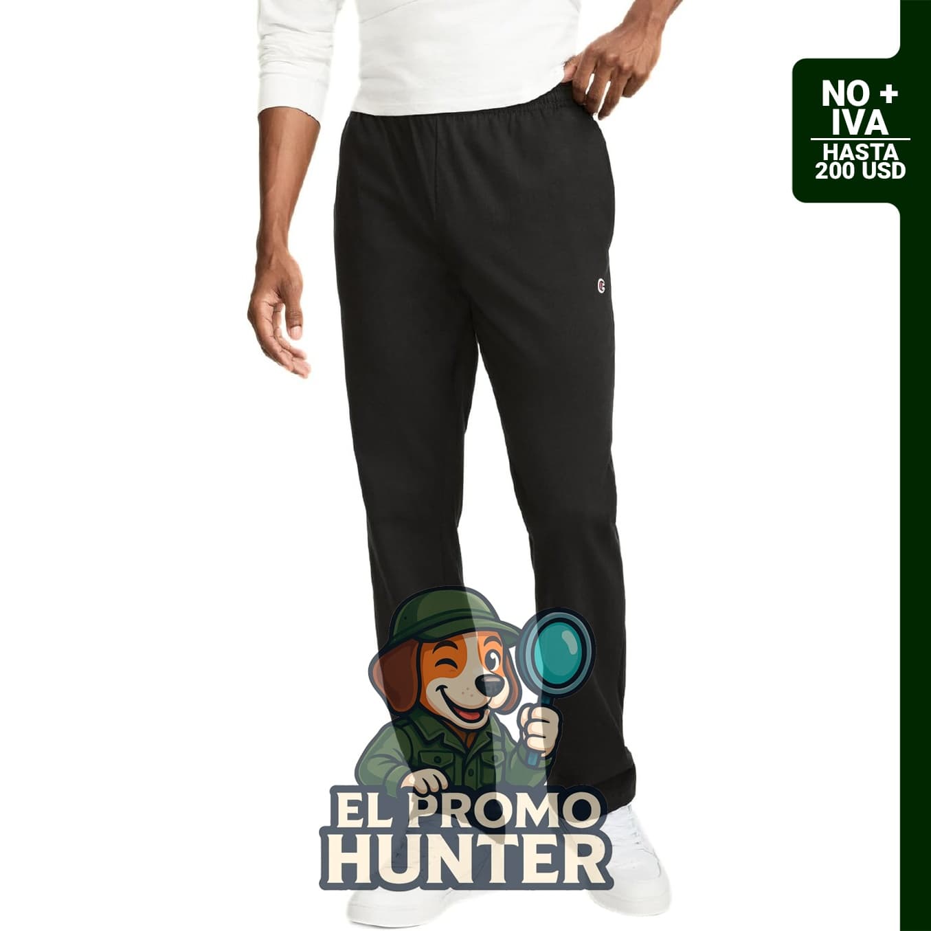 Champion Pantalones clásicos de jersey abierto para hombre.