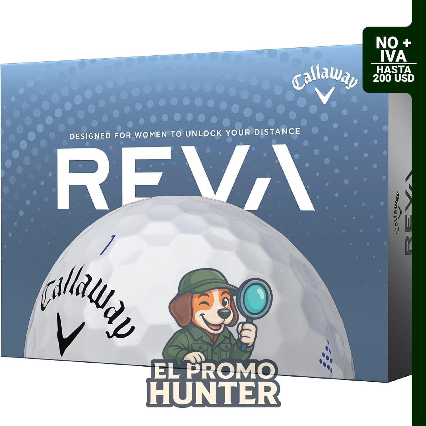 Pelotas de golf Callaway Reva, diseñadas para mejorar el rendimiento en el juego.