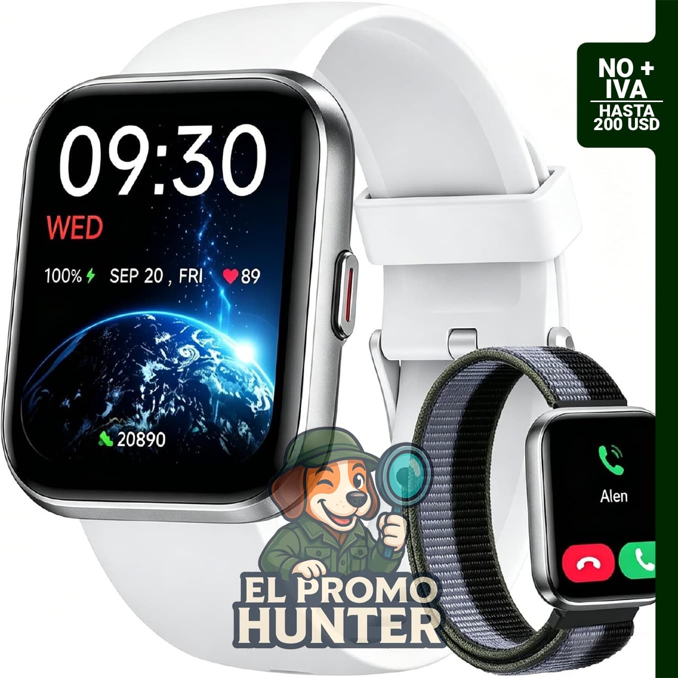 Woneligo Reloj inteligente para mujer con pantalla táctil de 1.85" (4.7 cm), monitor de frecuencia cardíaca y Alexa integrado.