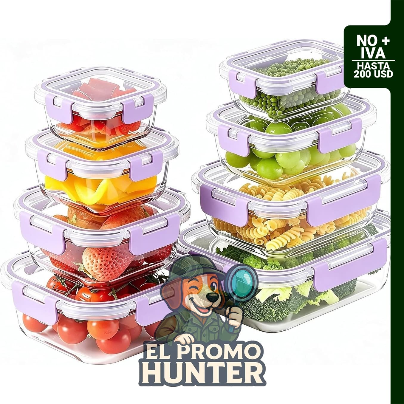 HOMBERKING contenedores para almacenamiento de alimentos.
