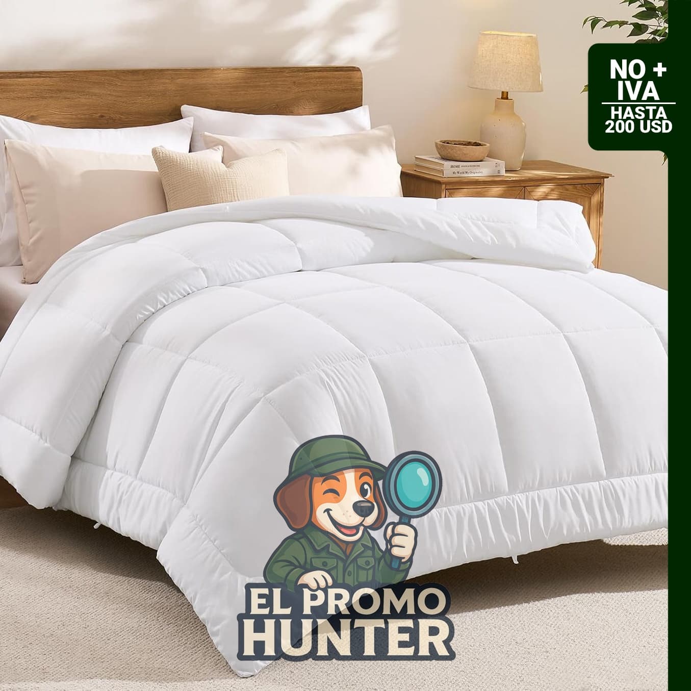 CozyLux Edredón tamaño queen, alternativo de plumón de 300 GSM.