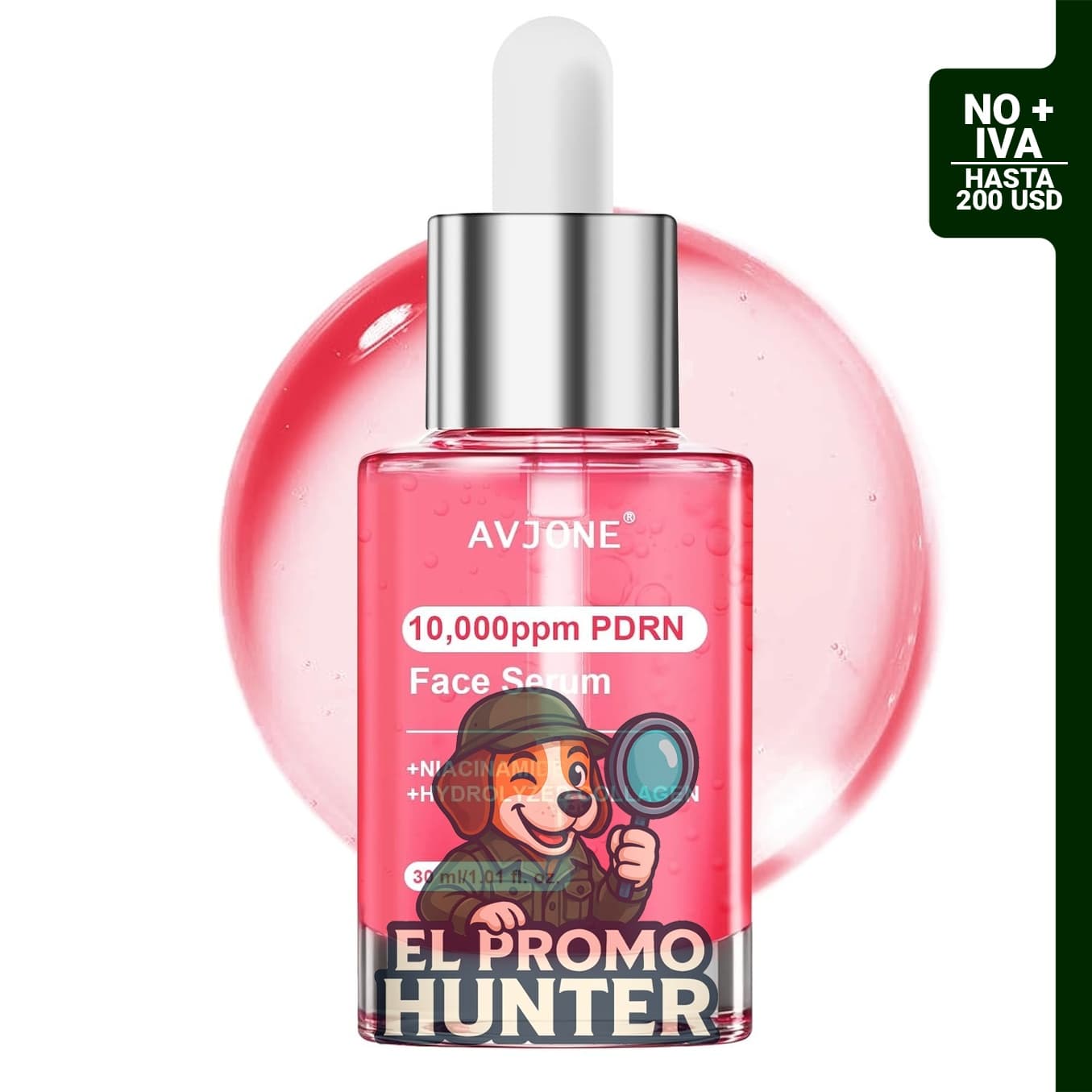 Suero PDRN para la cara con 10% de niacinamida y colágeno, 30 ml.