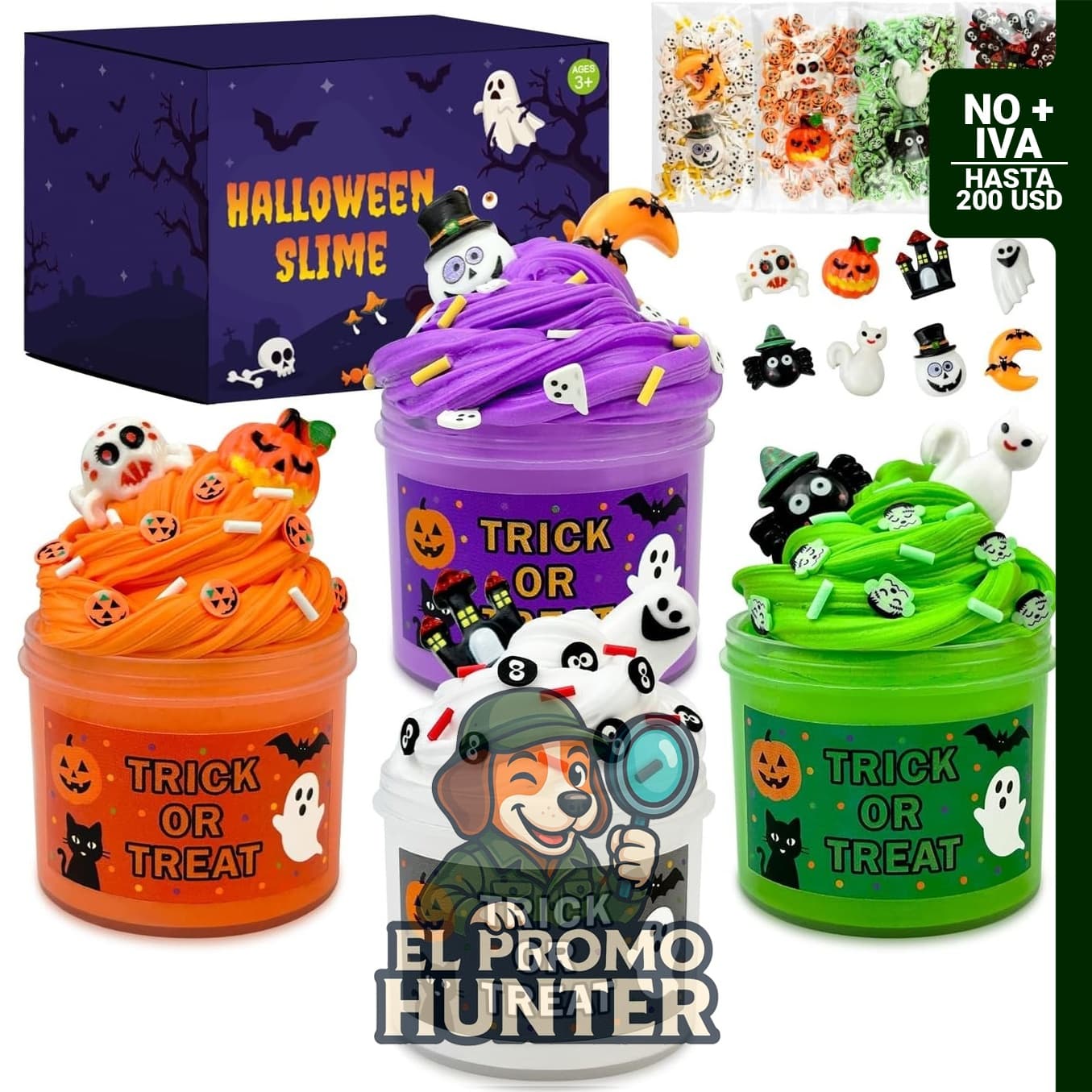 Golosinas de Halloween sin dulces para niños pequeños, 4 unidades, juguetes.