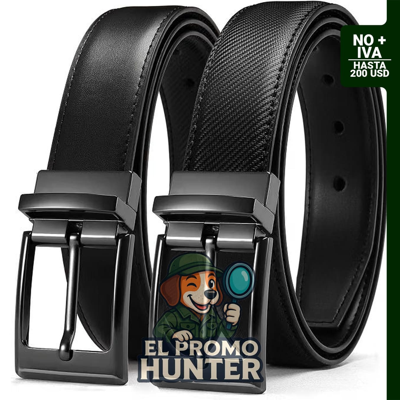 CHAOREN Cinturón reversible para hombre, 1 pieza, cinturón de vestir.