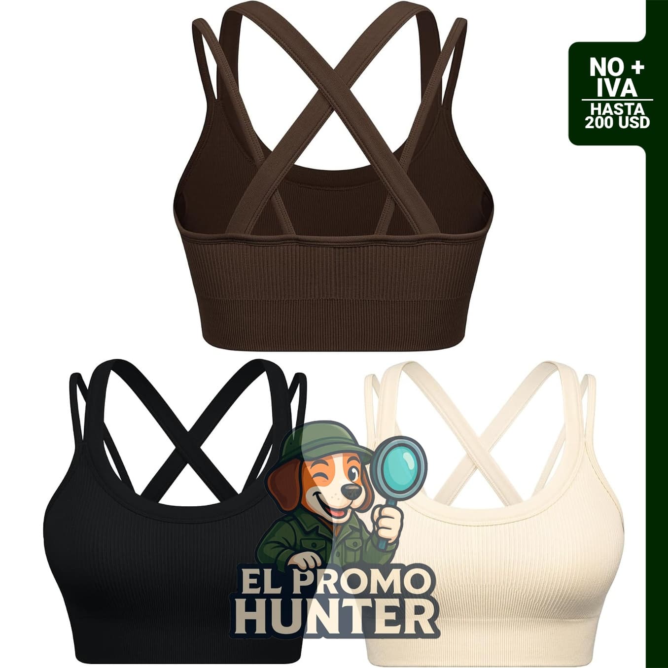 WANAYOU Sujetadores deportivos de alto soporte para mujer.