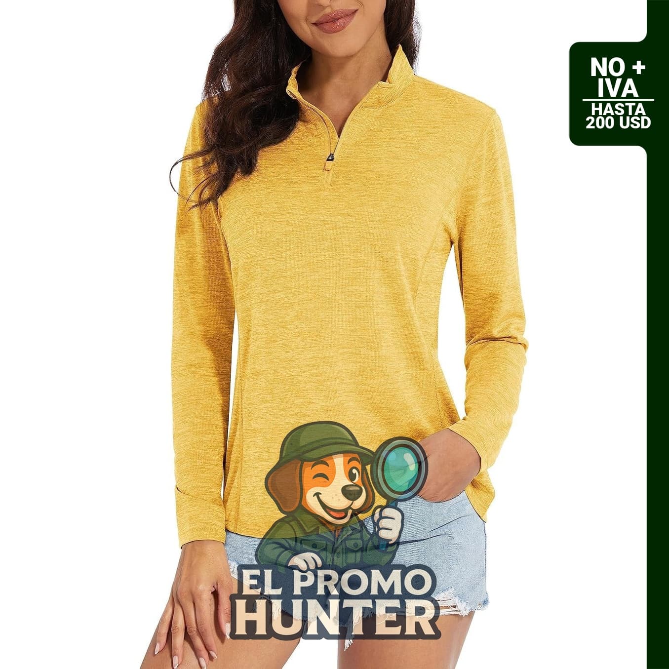MAGCOMSEN Camisa de sol UPF 50+ para mujer, manga larga, con cremallera de 1/4, de secado rápido.