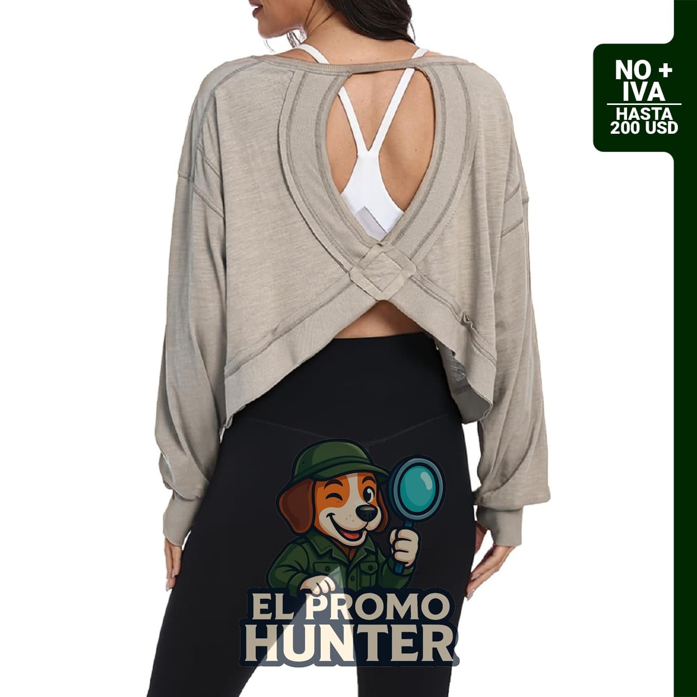 Camiseta de entrenamiento de manga larga para mujer, 100% algodón, color blanco, talla L.